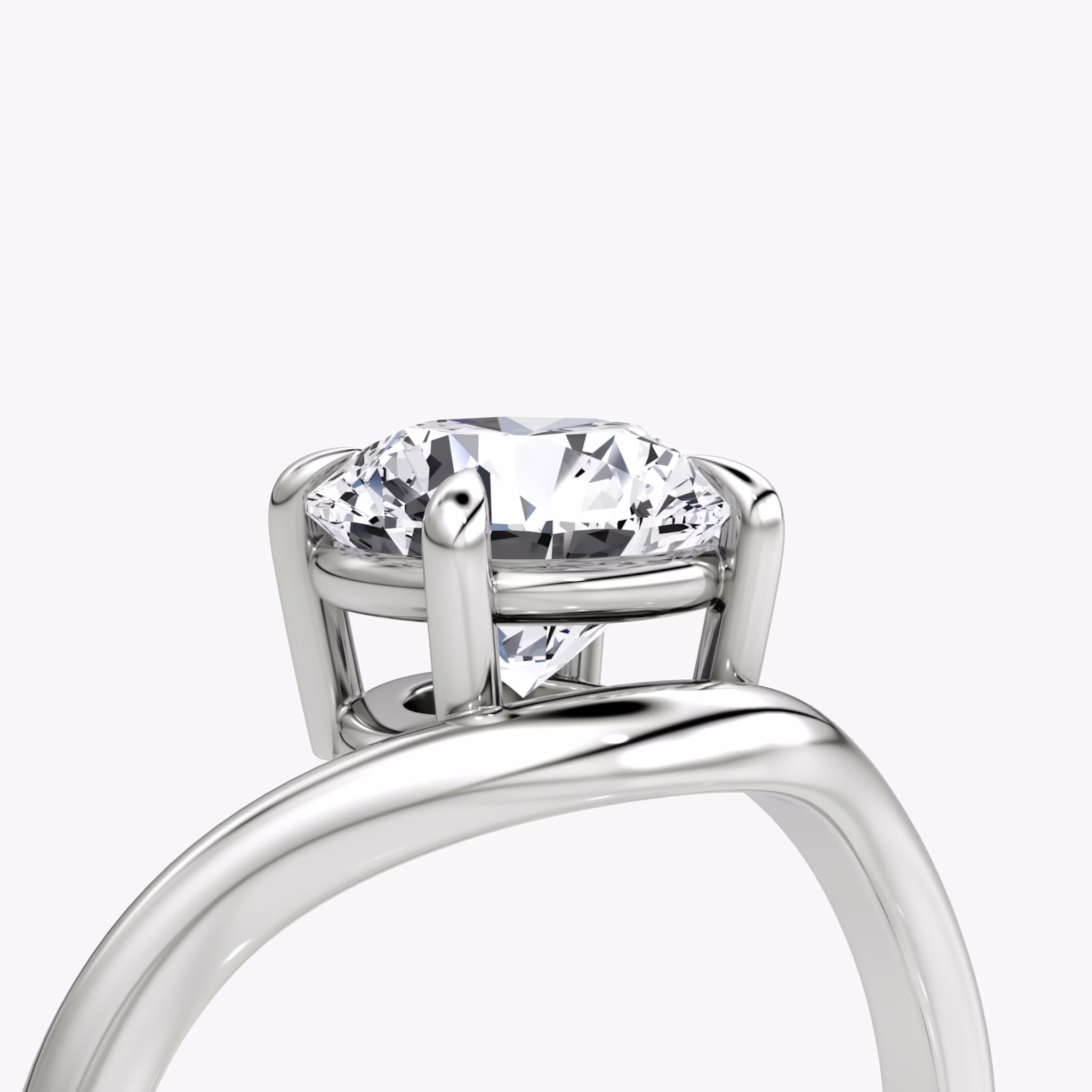 The Curve | Round Brilliant | Platinum | bandAccent: Plain | caratWeight: 1.5ct | diamondOrientation: vertical