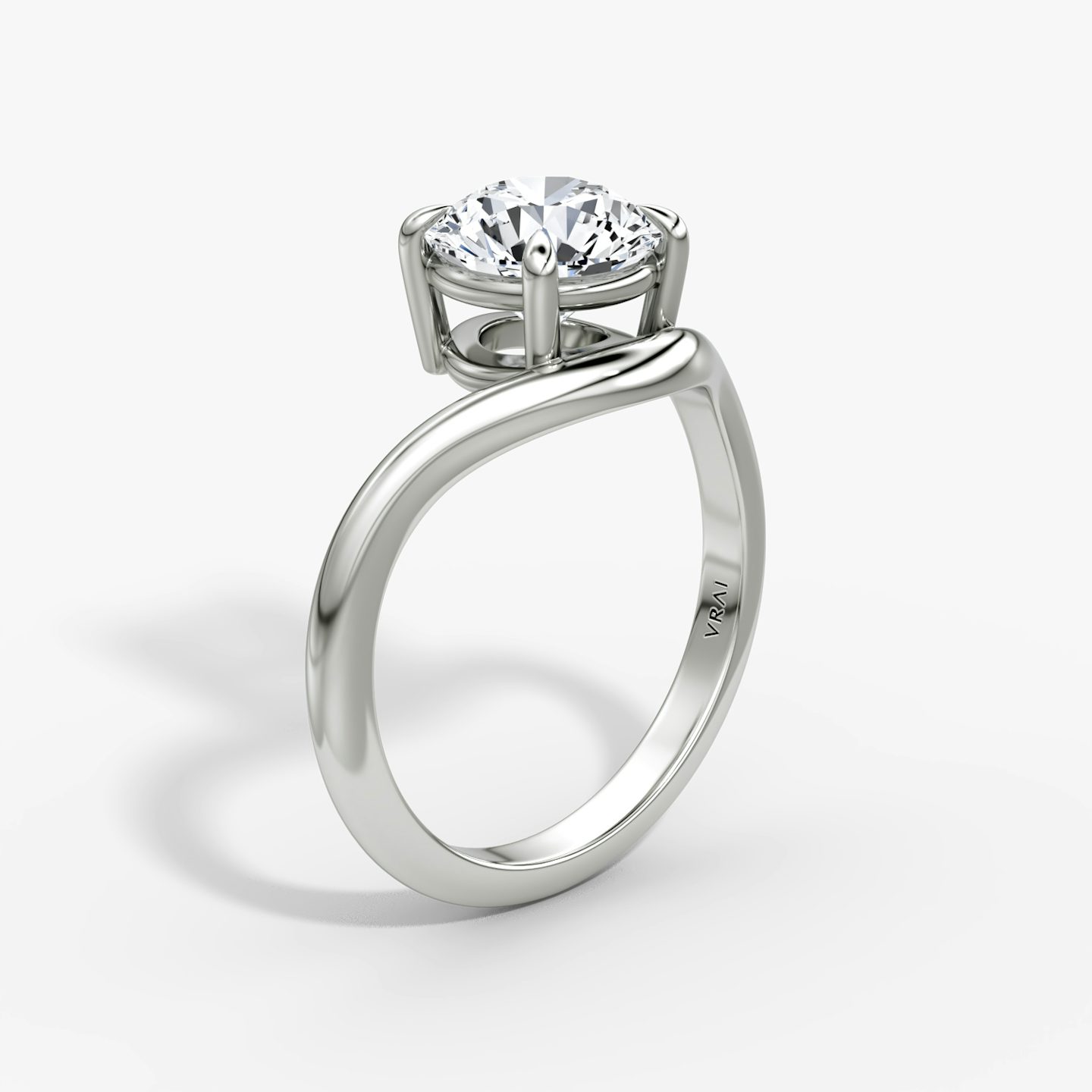 Curve | Rund | 18k | Weißgold | bandAccent: Ohne Pavé-Besatz | caratWeight: other | diamondOrientation: vertical