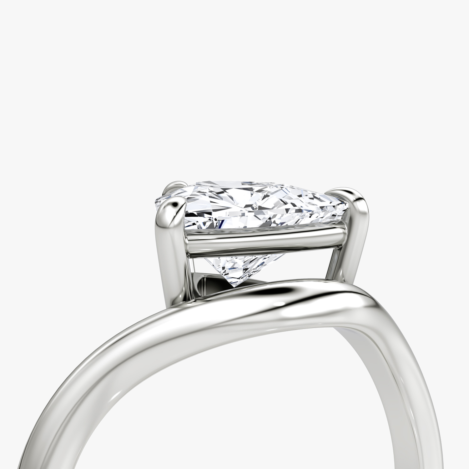 The Curve | Trillion | 18k | White Gold | bandAccent: Plain | diamondOrientation: vertical | caratWeight: other