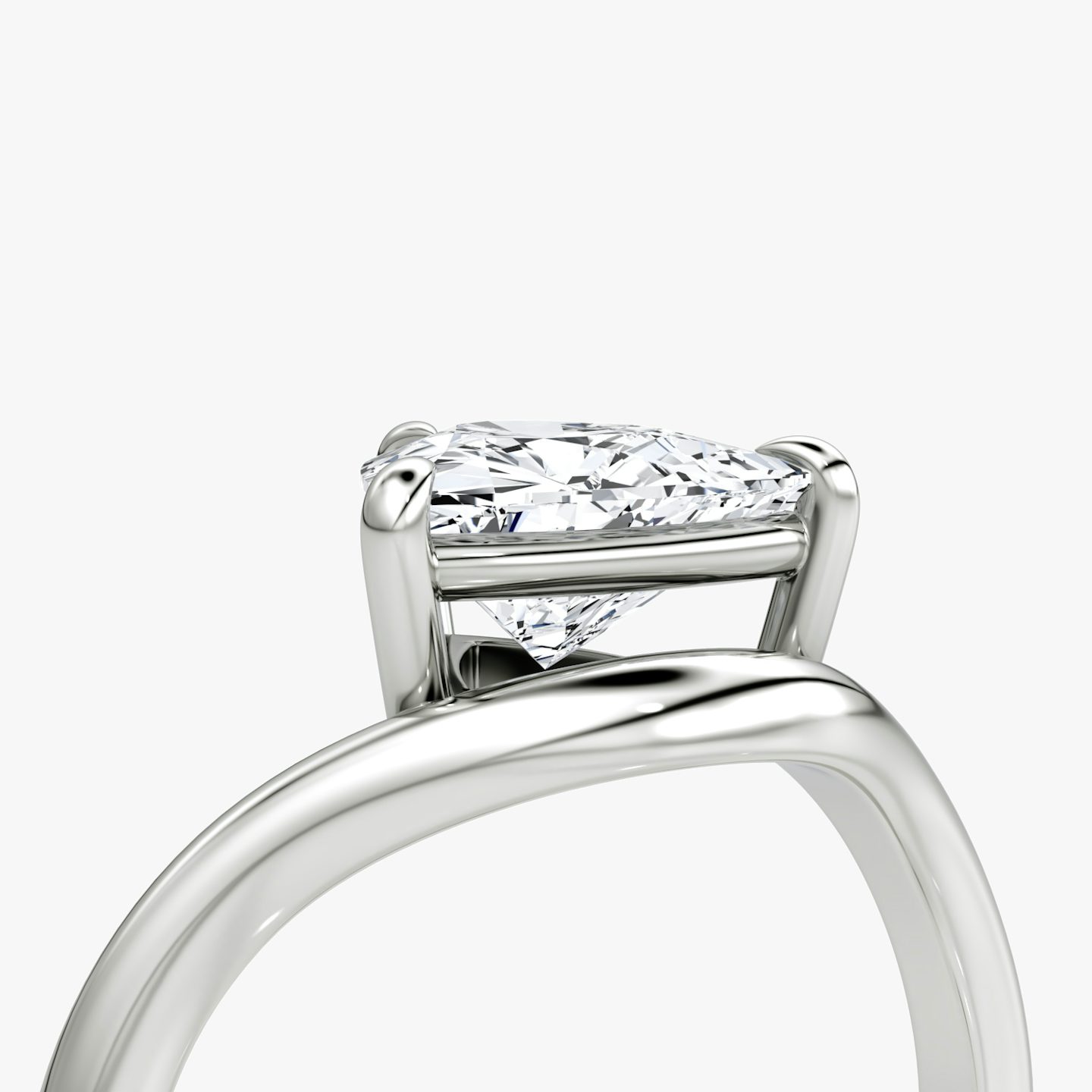 The Curve | Trillion | 18k | White Gold | bandAccent: Plain | diamondOrientation: vertical | caratWeight: other