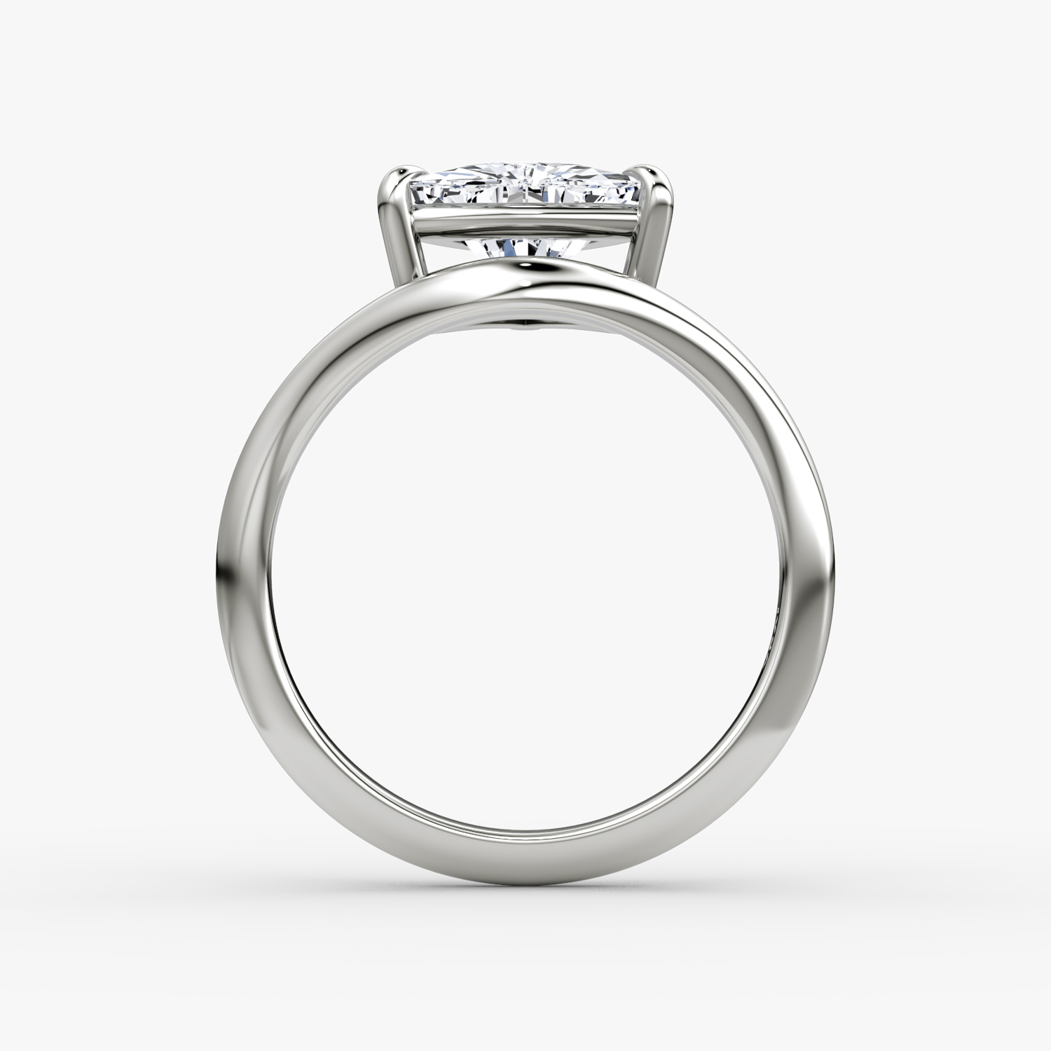 The Curve | Trillion | 18k | White Gold | bandAccent: Plain | diamondOrientation: vertical | caratWeight: other