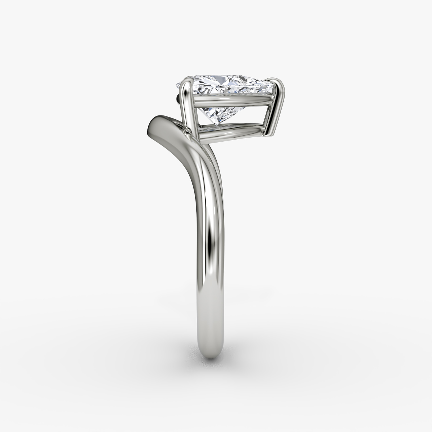 The Curve | Trillion | 18k | White Gold | bandAccent: Plain | diamondOrientation: vertical | caratWeight: other