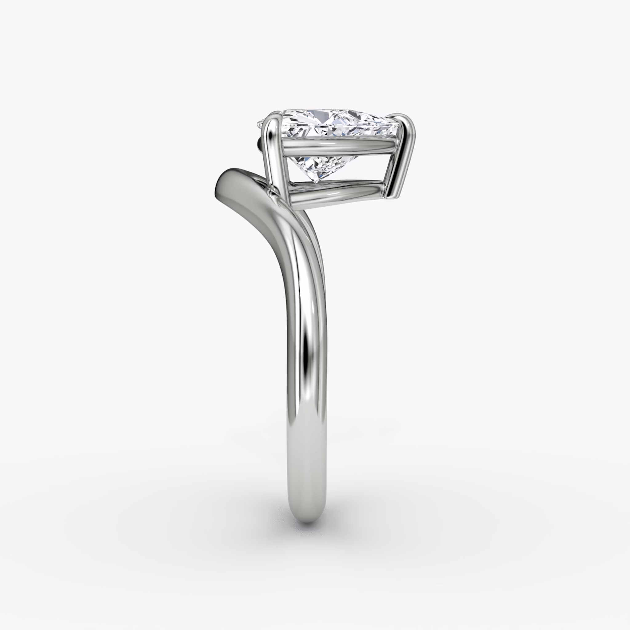 The Curve | Trillion | 18k | White Gold | bandAccent: Plain | diamondOrientation: vertical | caratWeight: other
