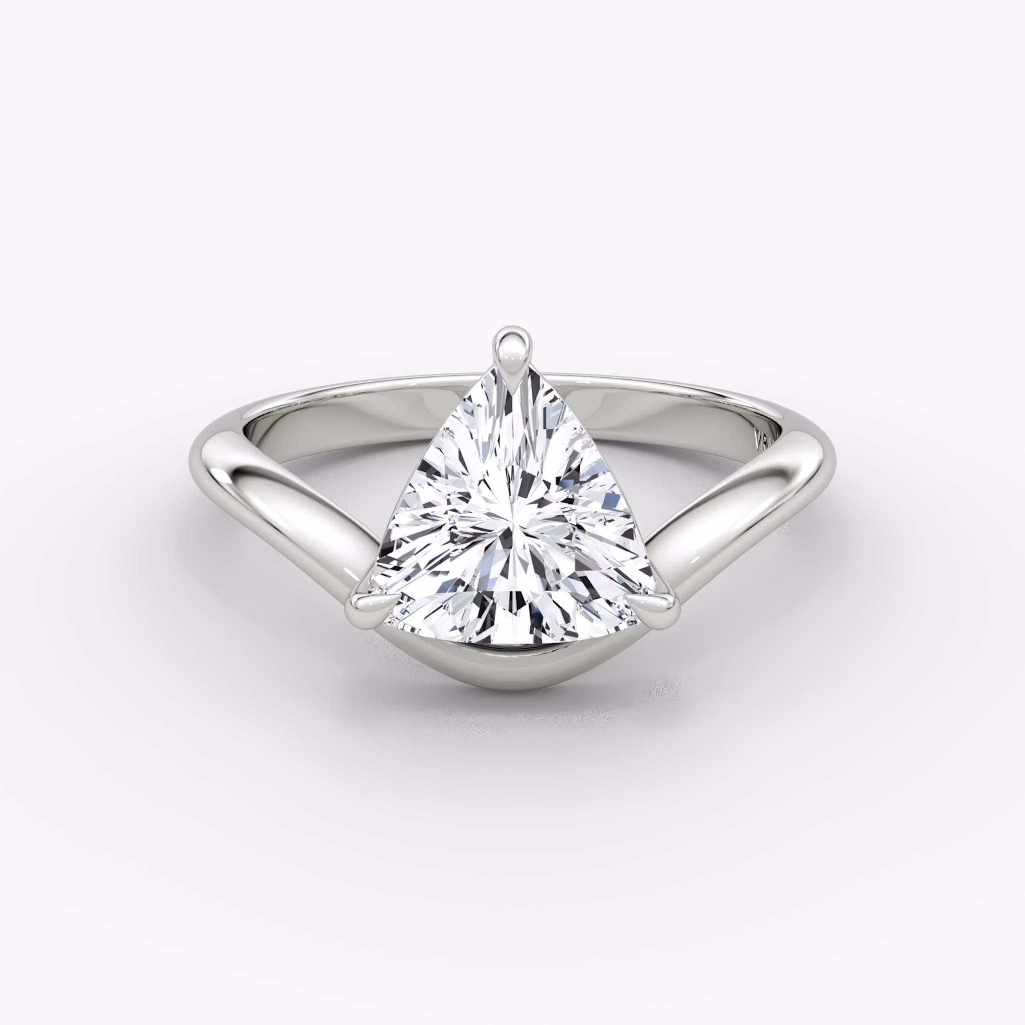 The Curve | Trillion | 18k | White Gold | bandAccent: Plain | diamondOrientation: vertical | caratWeight: other