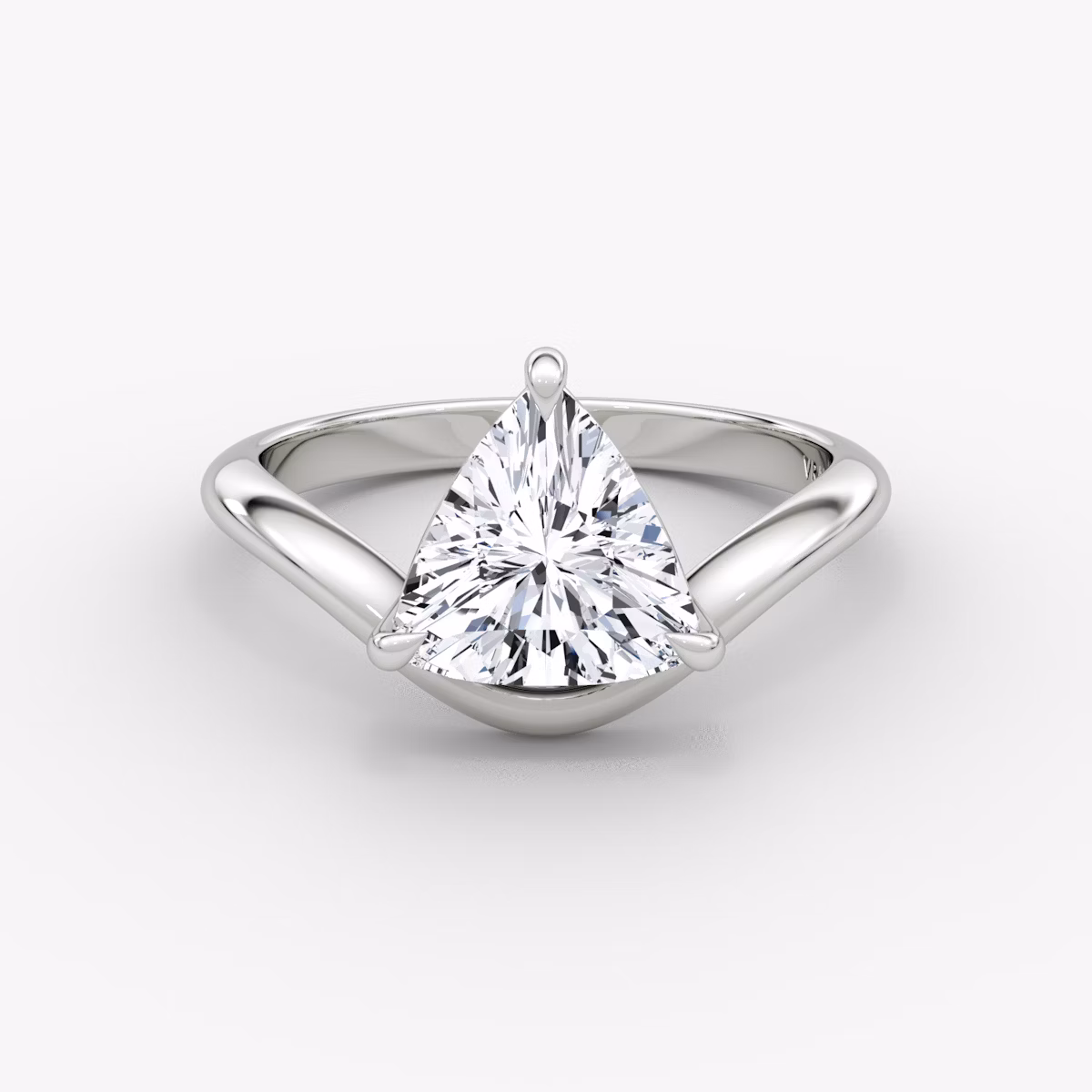 The Curve | Trillion | Platinum | bandAccent: Plain | diamondOrientation: vertical | caratWeight: other