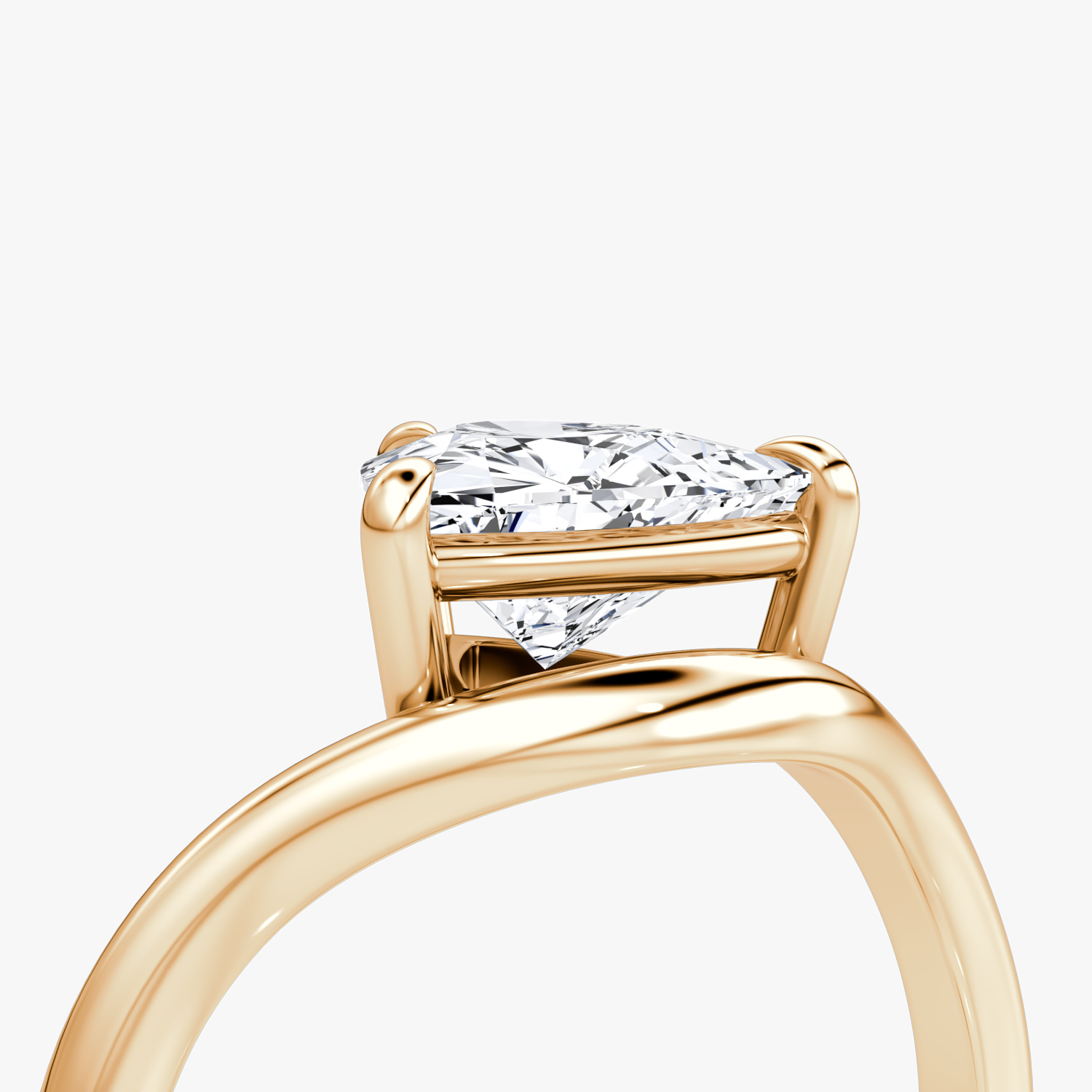 The Curve | Trillion | 14k | Rose Gold | bandAccent: Plain | diamondOrientation: vertical | caratWeight: other