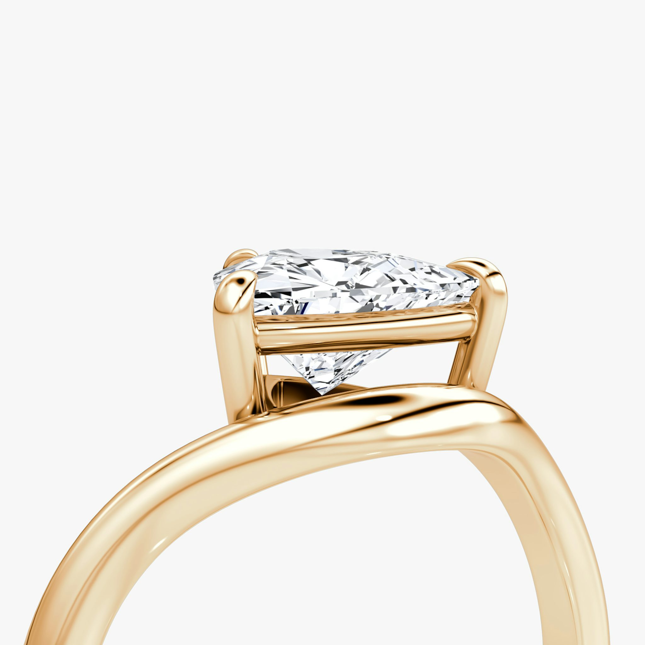 The Curve | Trillion | 14k | Rose Gold | bandAccent: Plain | diamondOrientation: vertical | caratWeight: other