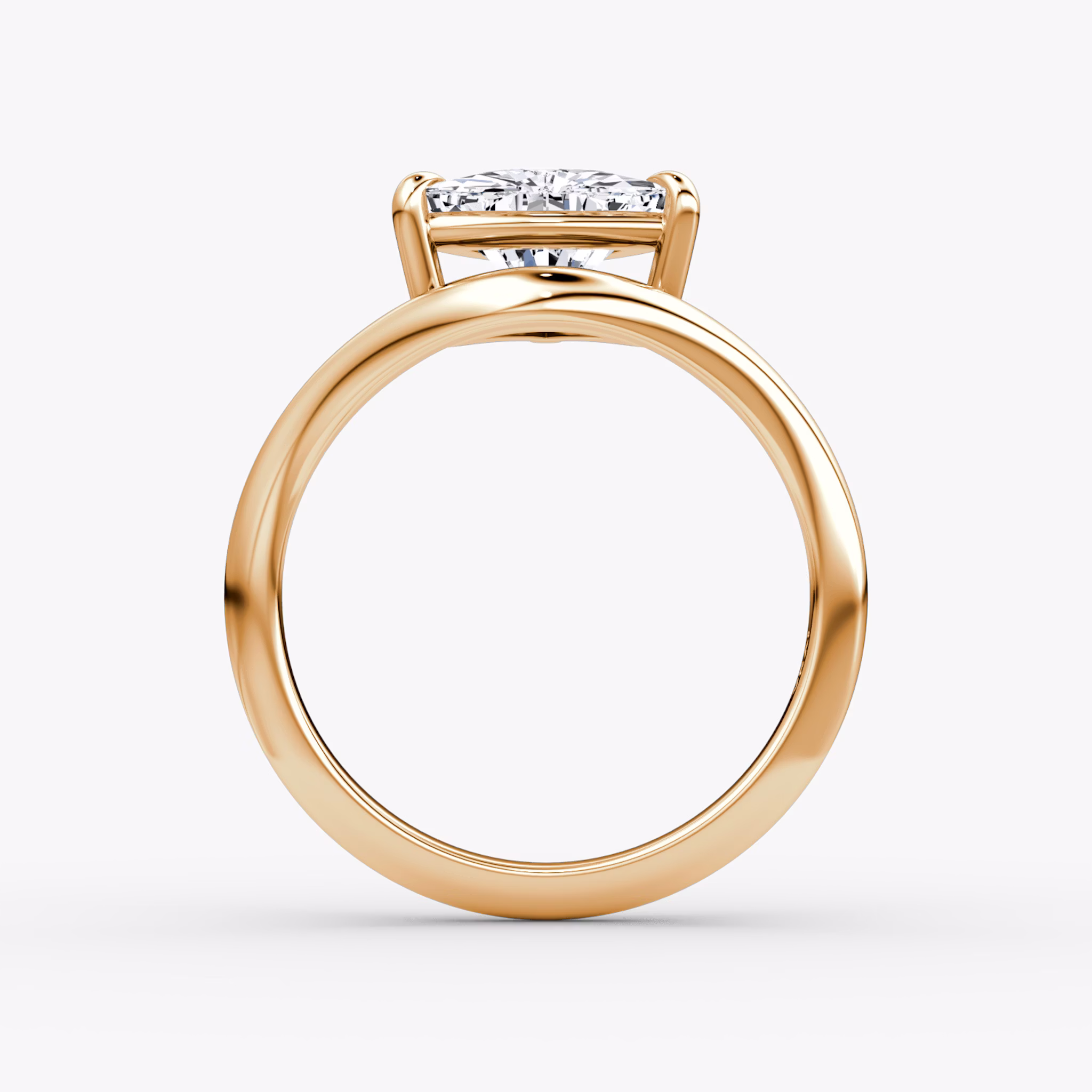 The Curve | Trillion | 14k | Rose Gold | bandAccent: Plain | diamondOrientation: vertical | caratWeight: other