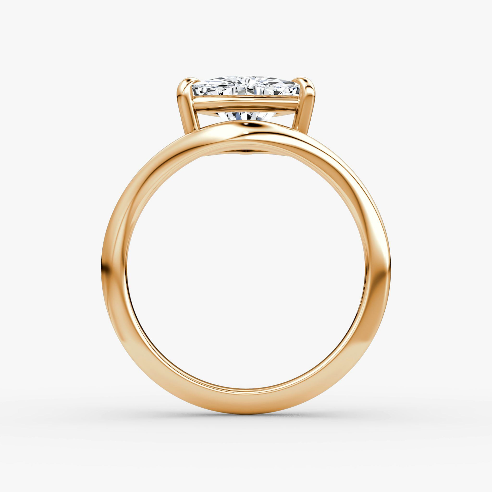The Curve | Trillion | 14k | Rose Gold | bandAccent: Plain | diamondOrientation: vertical | caratWeight: other