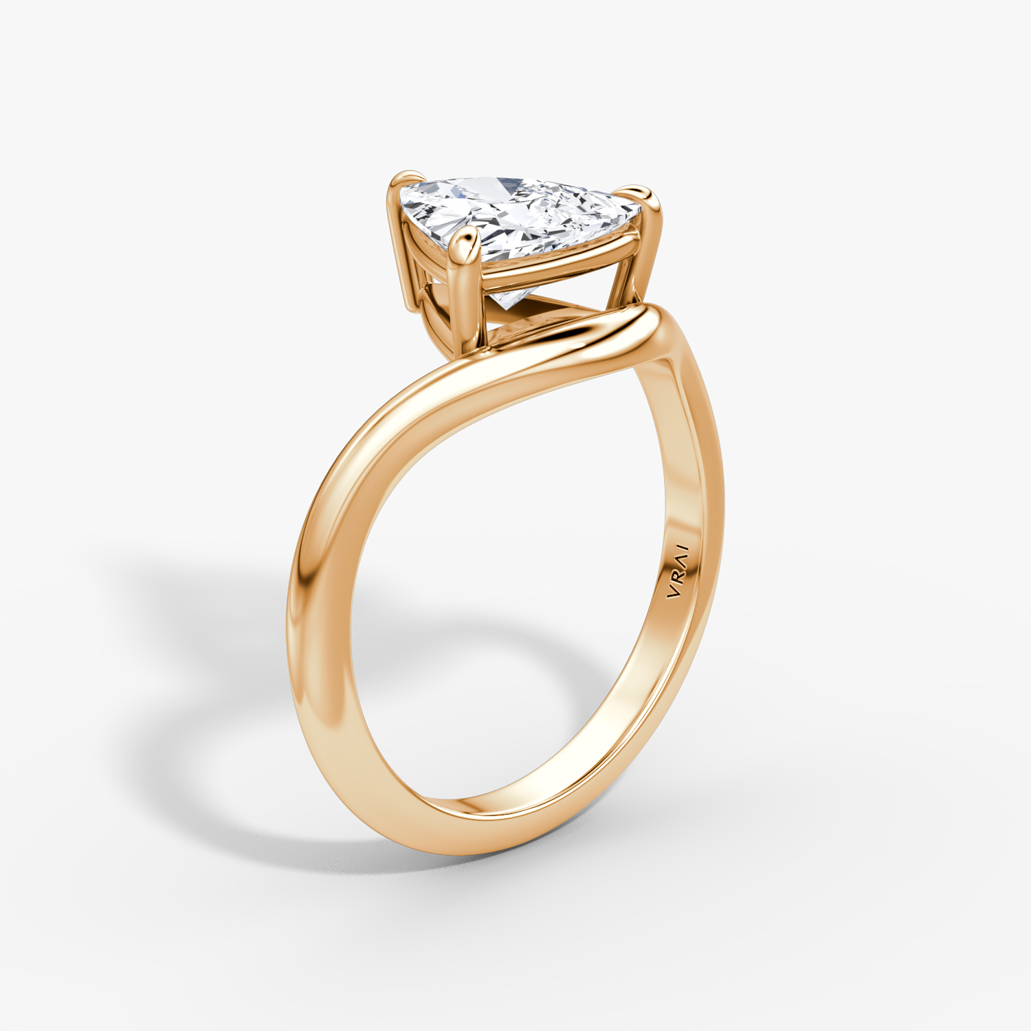 The Curve | Trillion | 14k | Rose Gold | bandAccent: Plain | diamondOrientation: vertical | caratWeight: other