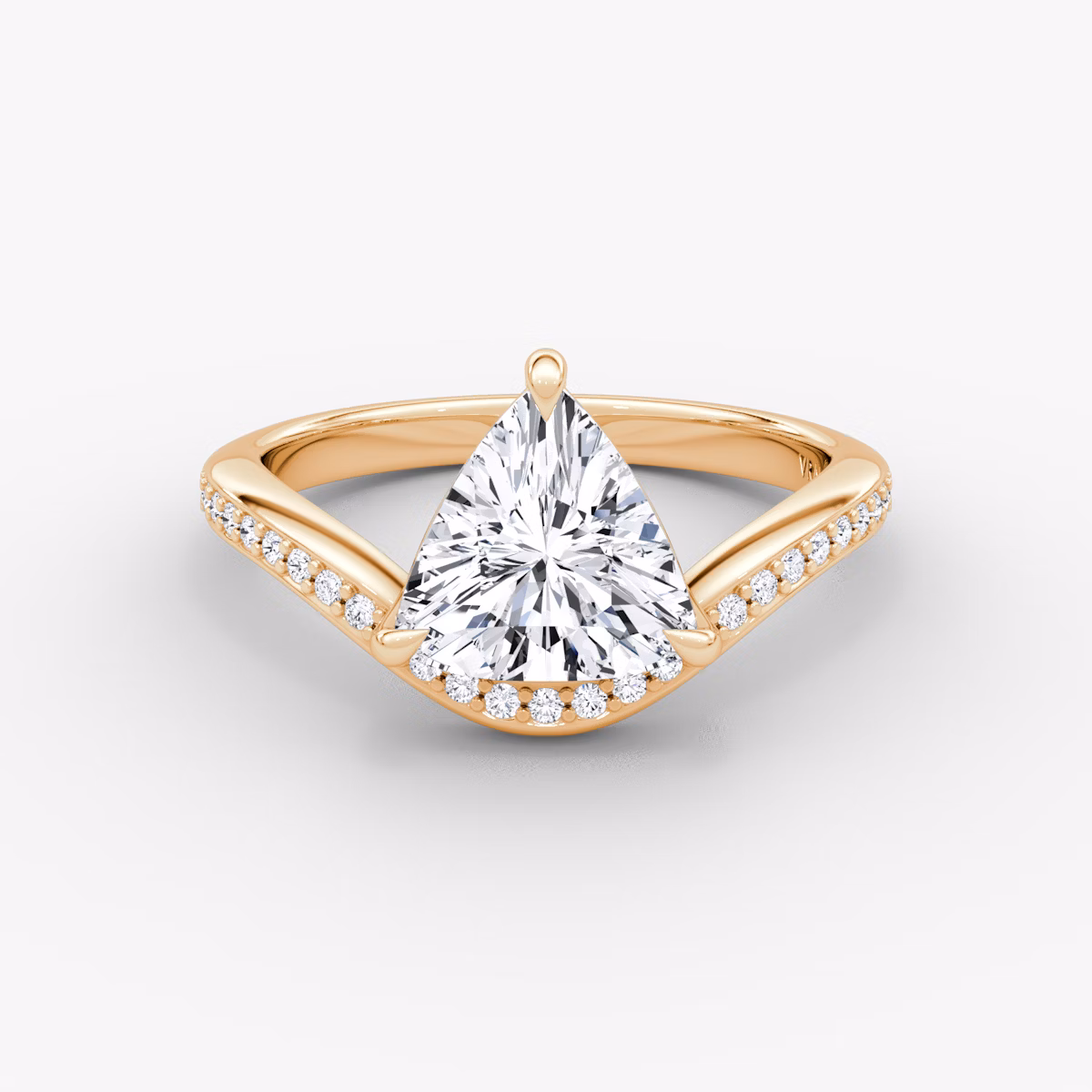 Curve | Trillant | 14k | Roségold | bandAccent: Mit Pavé-Besatz | diamondOrientation: vertical | caratWeight: other