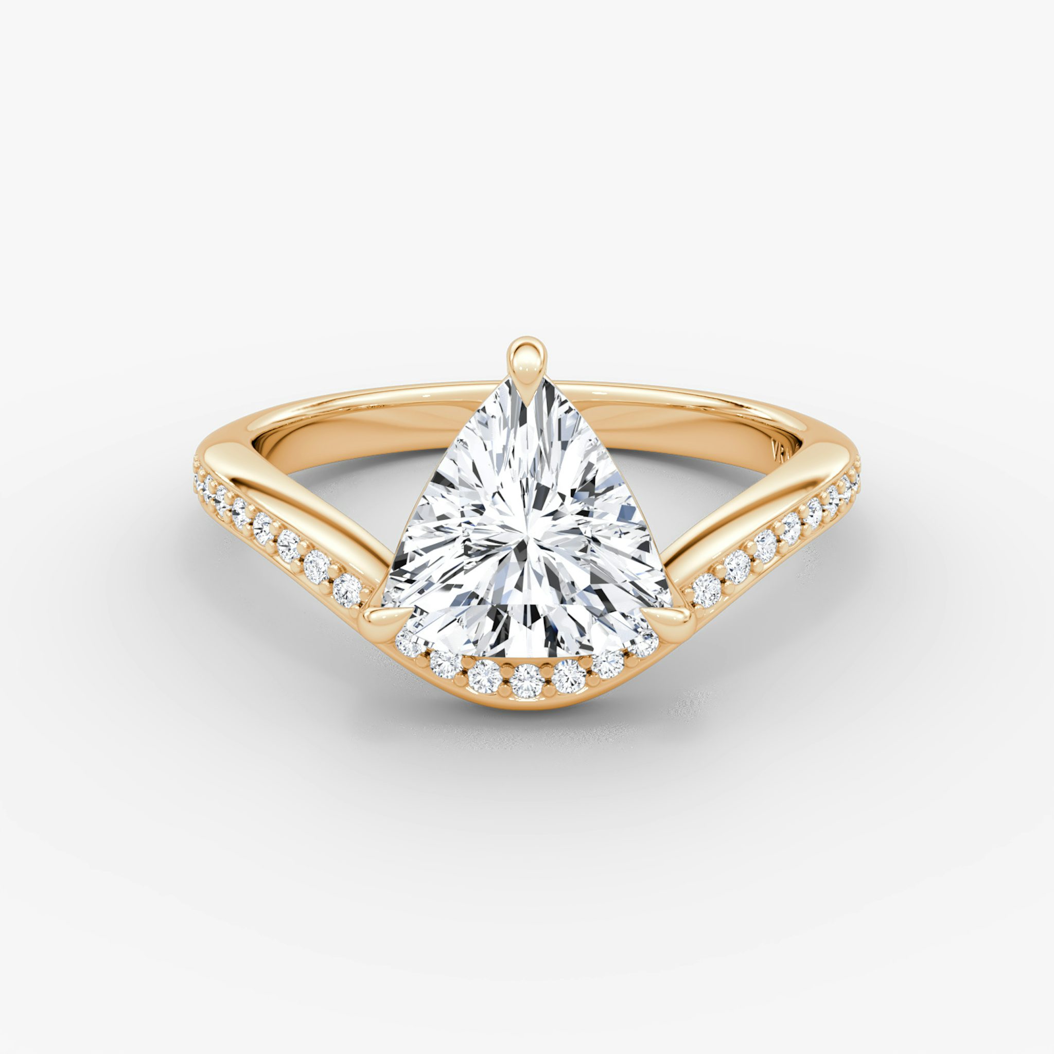 The Curve | Trillion | 14k | Rose Gold | bandAccent: Pavé | diamondOrientation: vertical | caratWeight: other