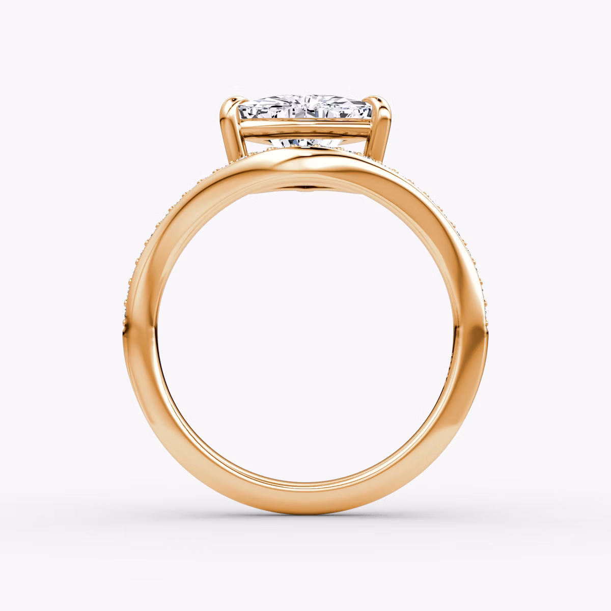 Curve | Trillant | 14k | Roségold | bandAccent: Mit Pavé-Besatz | diamondOrientation: vertical | caratWeight: other