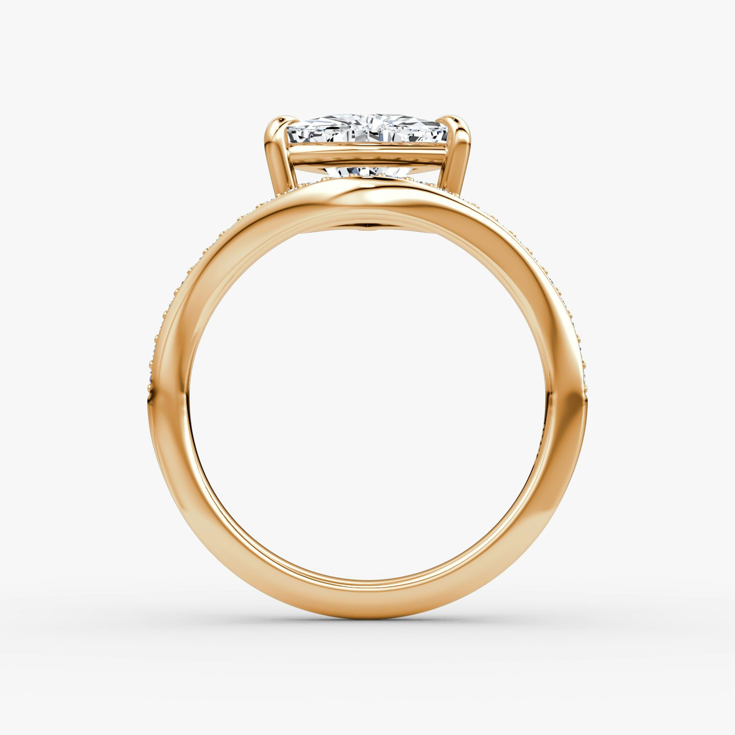Curve | Trillant | 14k | Roségold | bandAccent: Mit Pavé-Besatz | diamondOrientation: vertical | caratWeight: other