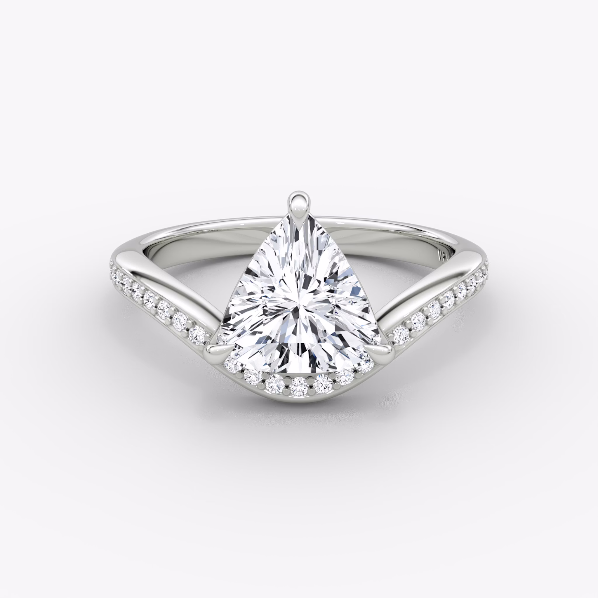 The Curve | Trillion | 18k | White Gold | bandAccent: Pavé | diamondOrientation: vertical | caratWeight: other