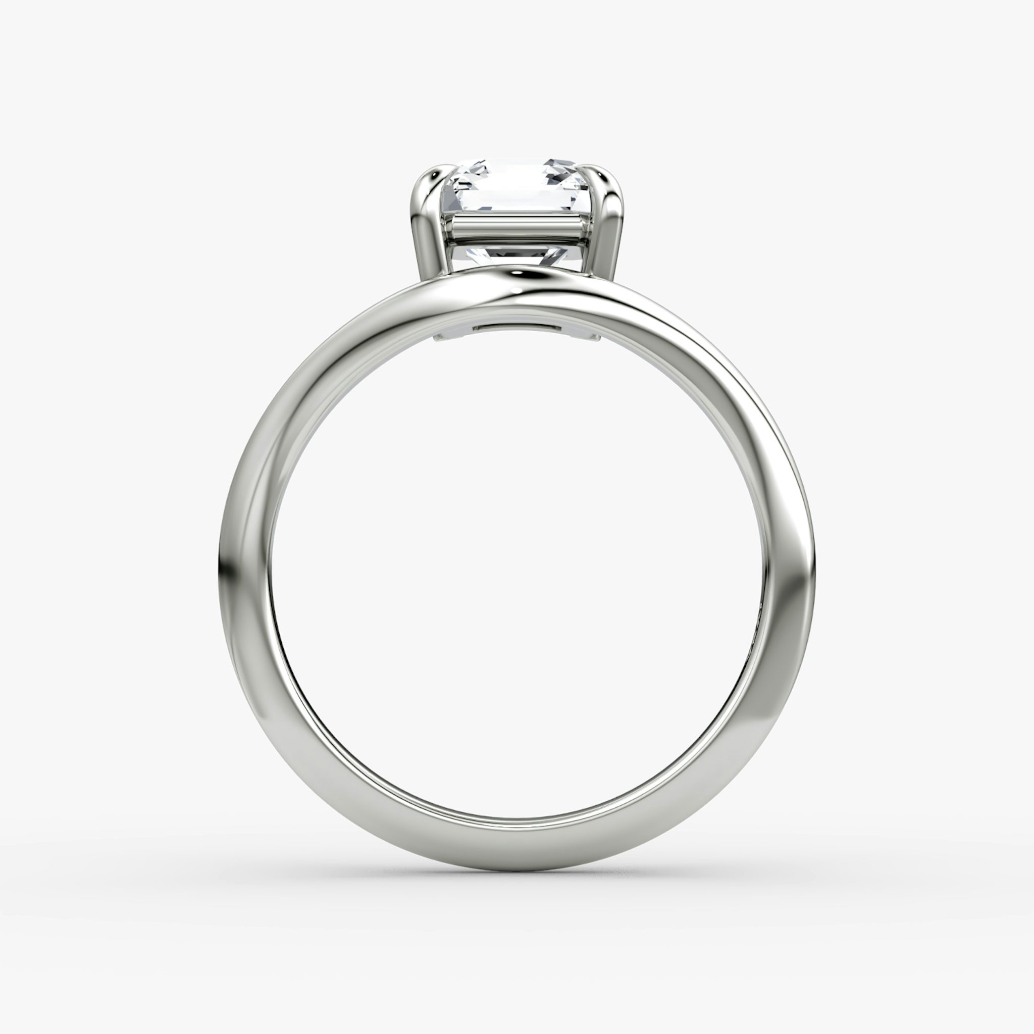 The Curve | Asscher | Platinum | bandAccent: Plain | diamondOrientation: vertical | caratWeight: other