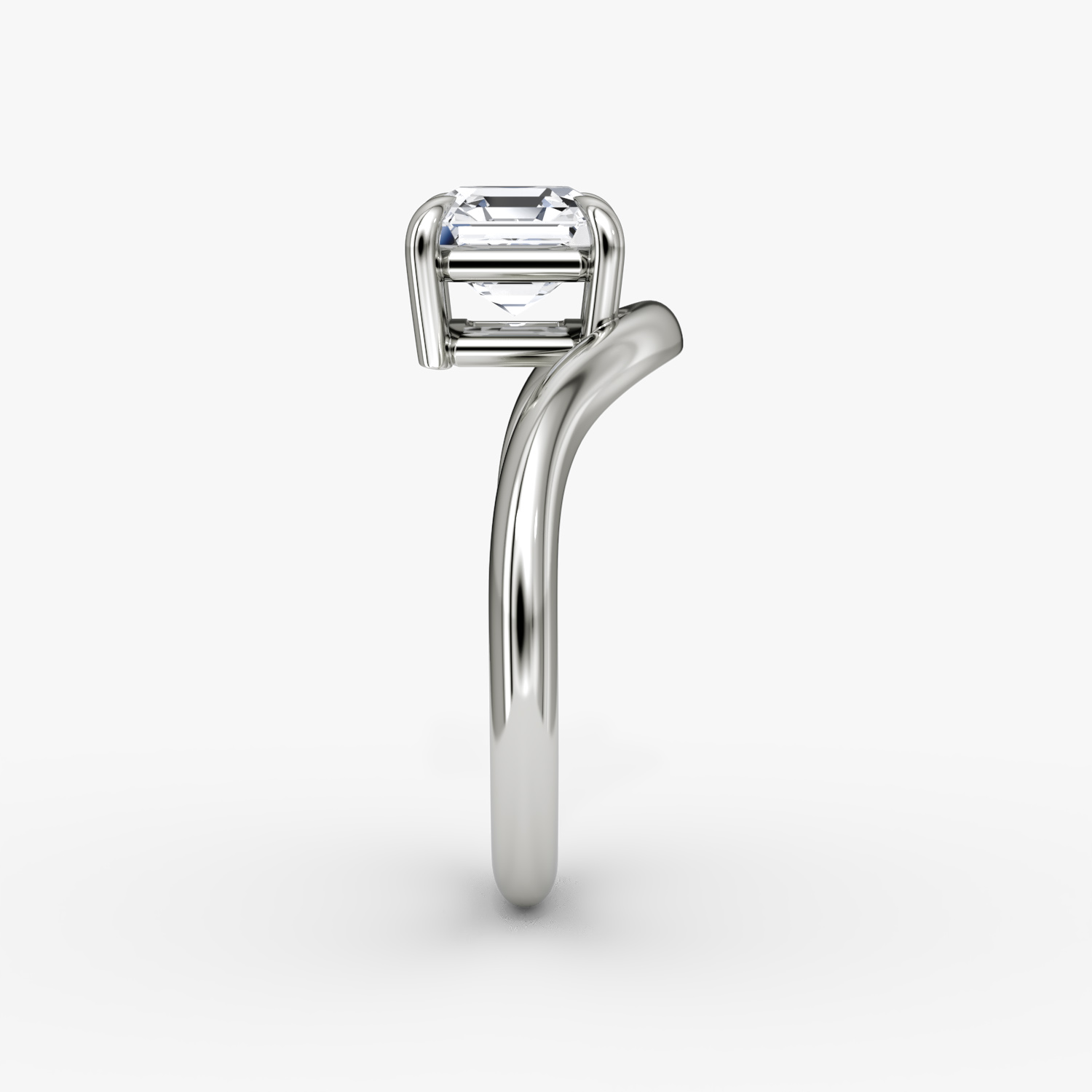 The Curve | Asscher | Platinum | bandAccent: Plain | diamondOrientation: vertical | caratWeight: other
