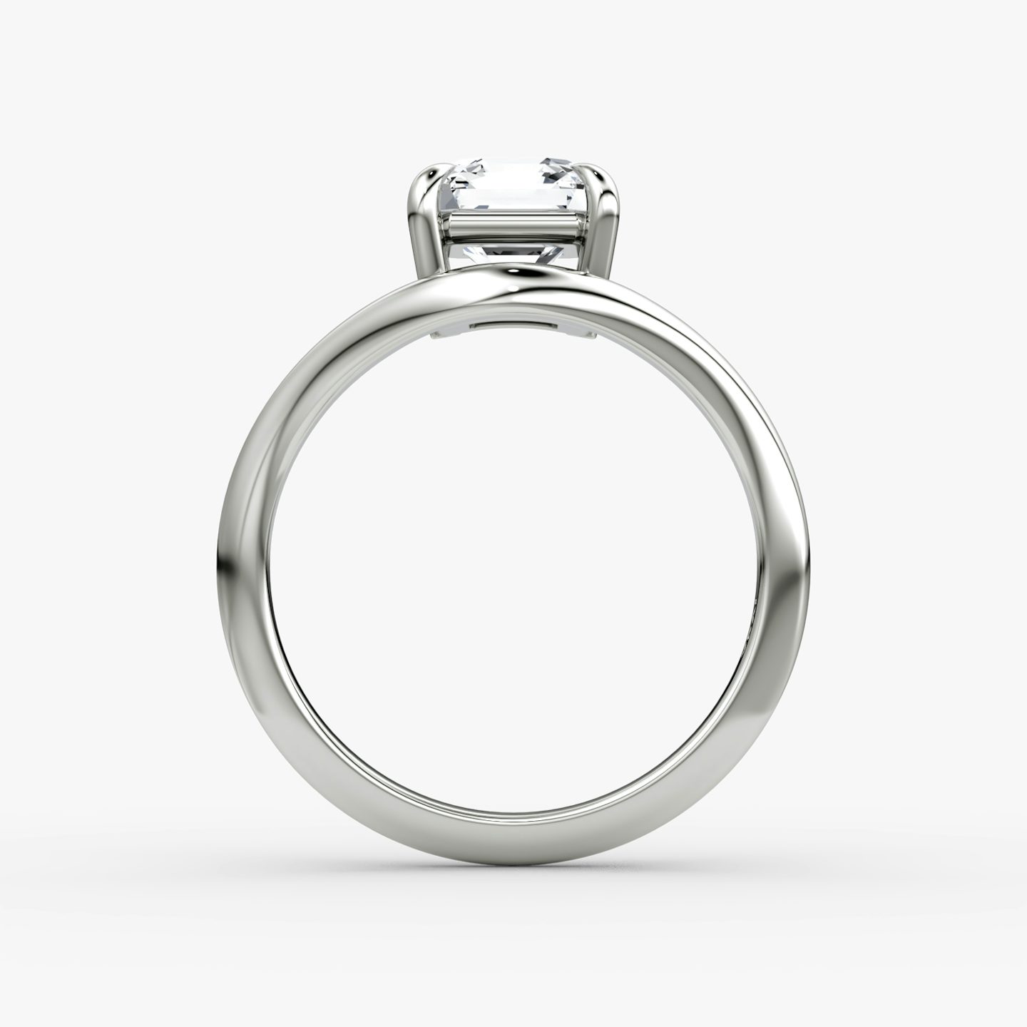 Curve | Asscher | 18k | Weißgold | bandAccent: Ohne Pavé-Besatz | diamondOrientation: vertical | caratWeight: other