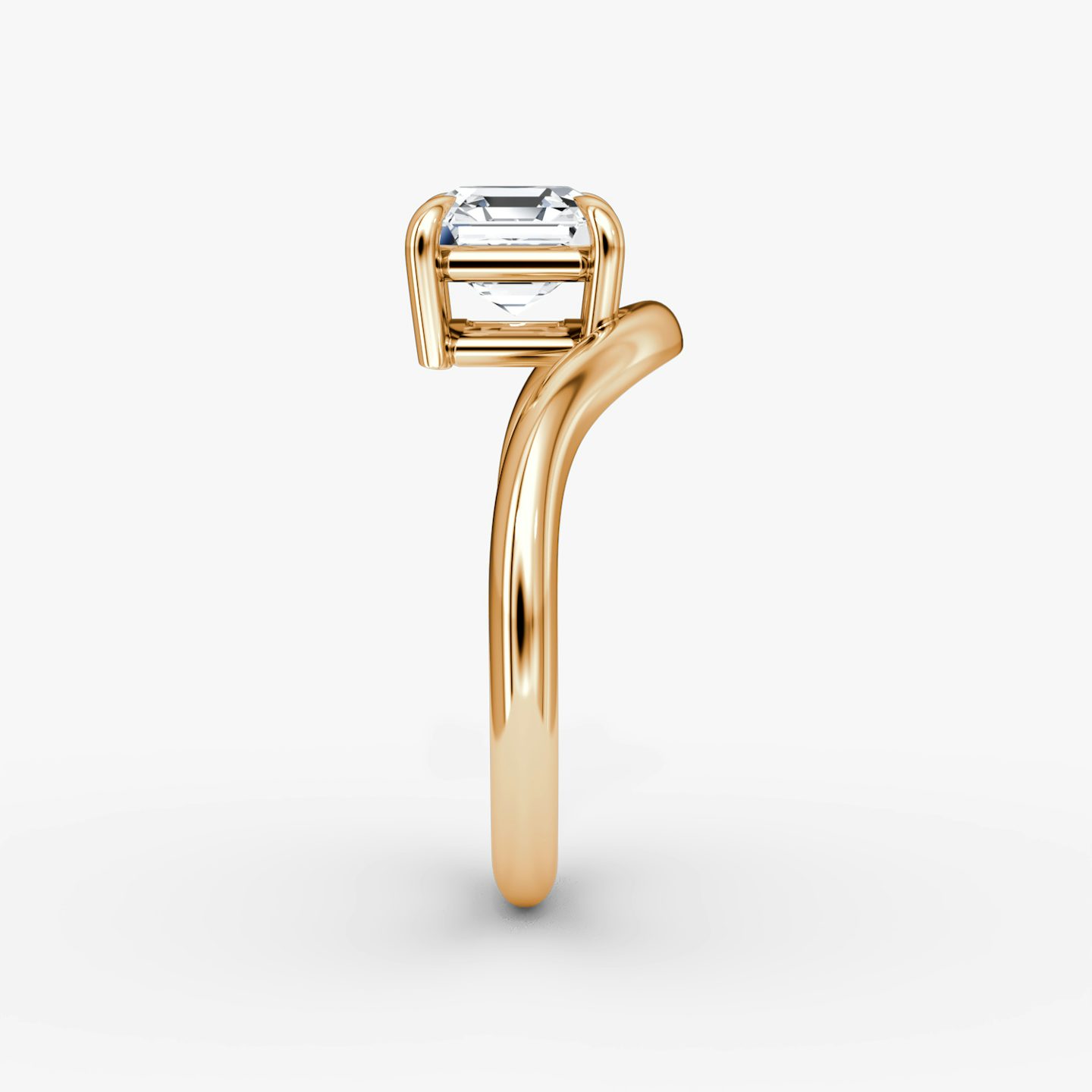 Curve | Asscher | 14k | Roségold | bandAccent: Ohne Pavé-Besatz | diamondOrientation: vertical | caratWeight: other