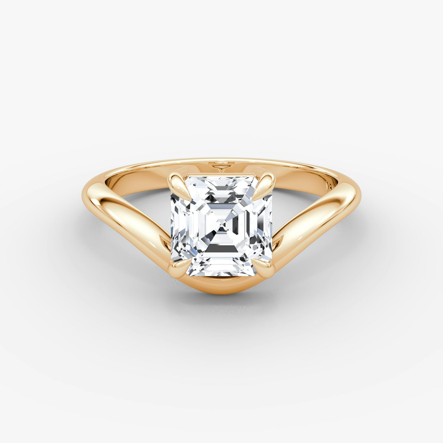 Curve | Asscher | 14k | Roségold | bandAccent: Ohne Pavé-Besatz | diamondOrientation: vertical | caratWeight: other