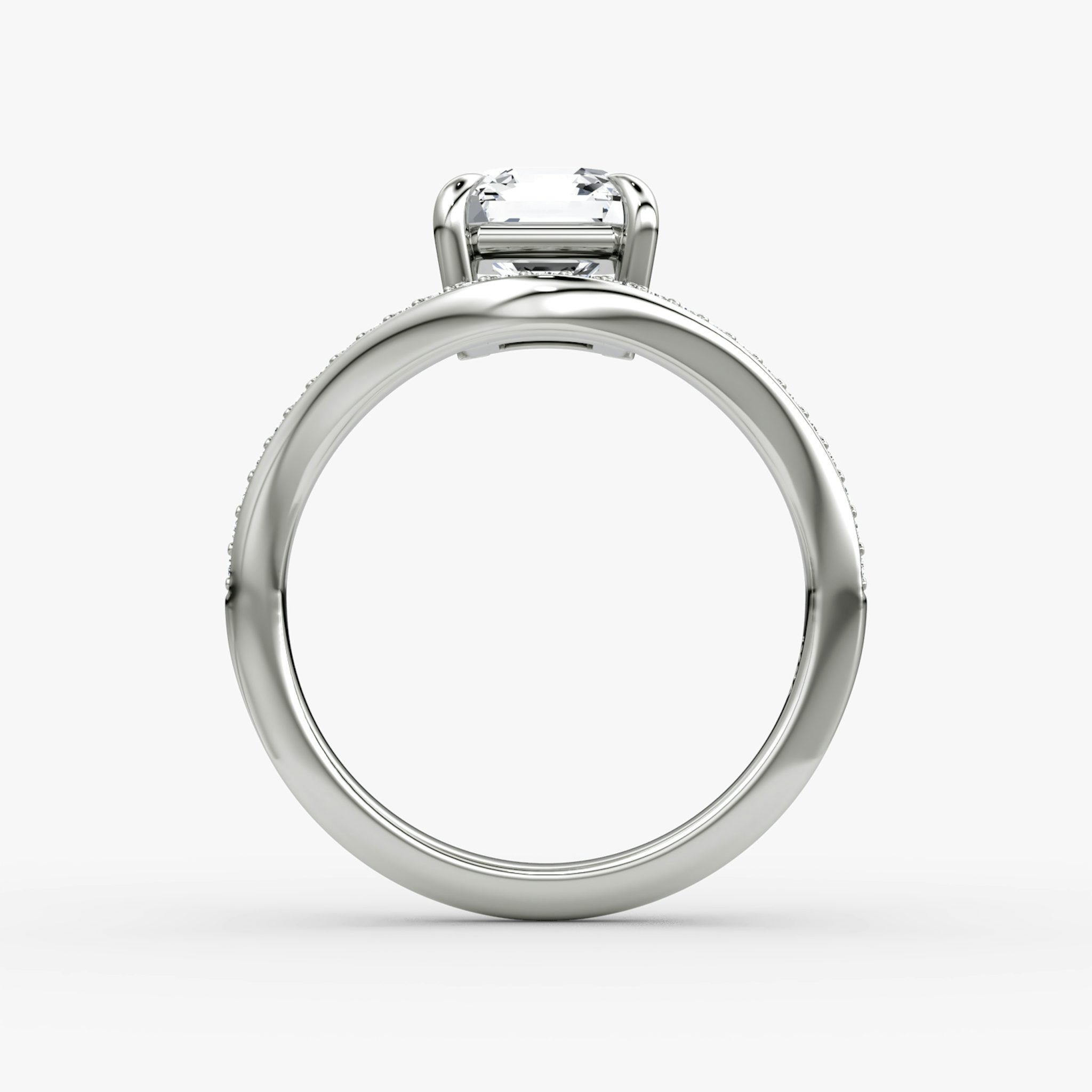 The Curve | Asscher | Platinum | bandAccent: Pavé | diamondOrientation: vertical | caratWeight: other