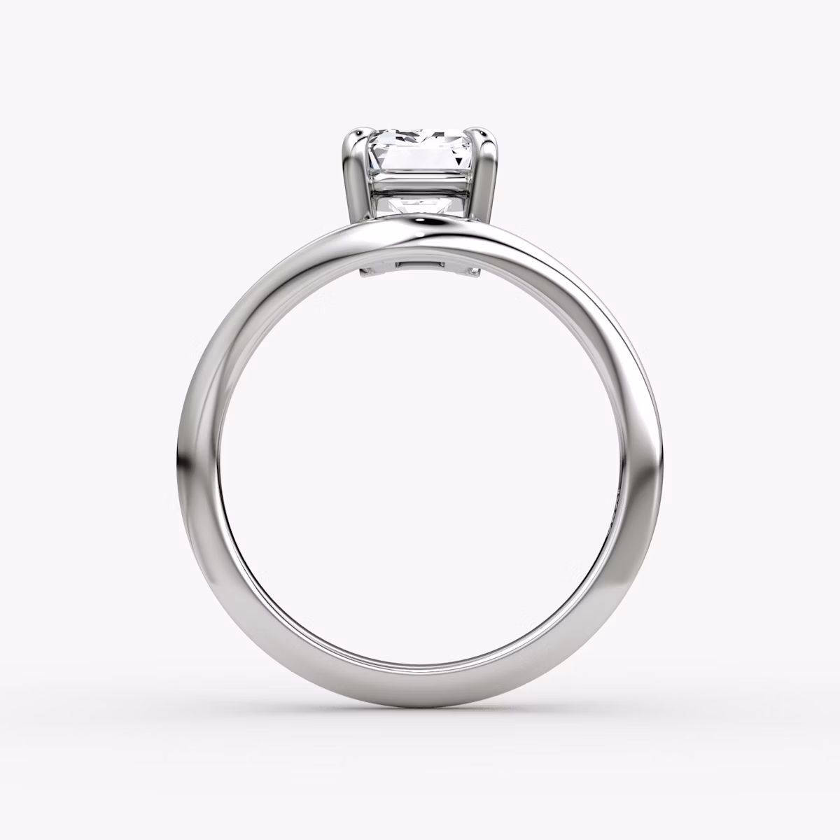 Curve | Emerald | Platin | bandAccent: Ohne Pavé-Besatz | diamondOrientation: vertical | caratWeight: other