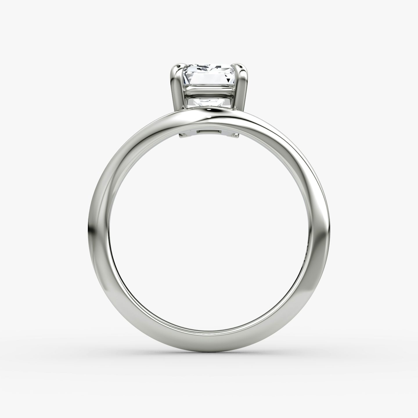 Curve | Emerald | Platin | bandAccent: Ohne Pavé-Besatz | diamondOrientation: vertical | caratWeight: other