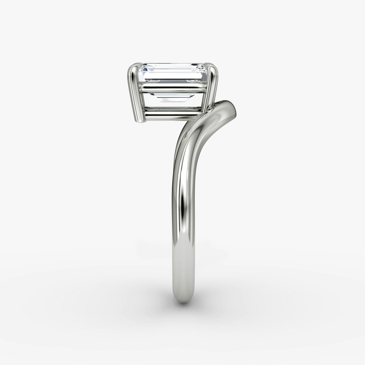 Curve | Emerald | Platin | bandAccent: Ohne Pavé-Besatz | diamondOrientation: vertical | caratWeight: other