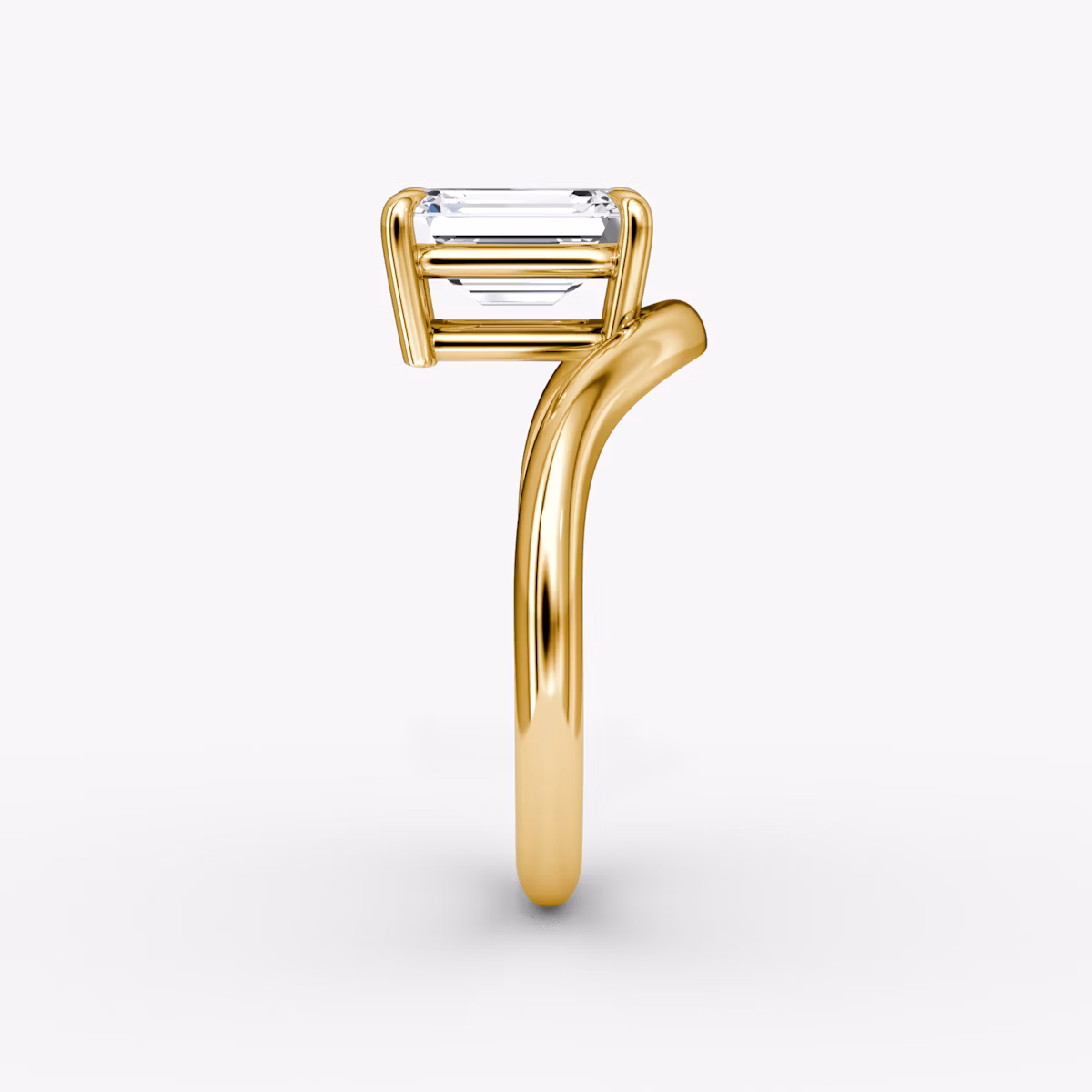 Curve | Emerald | 18k | Gelbgold | bandAccent: Ohne Pavé-Besatz | diamondOrientation: vertical | caratWeight: other