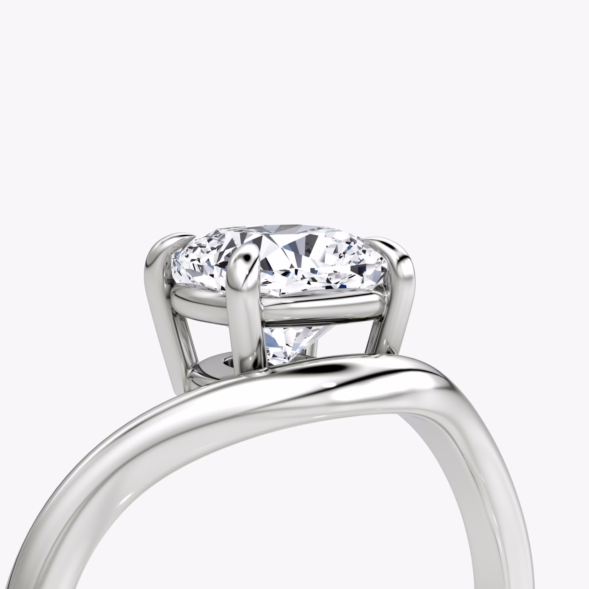 The Curve | Cushion | Platinum | bandAccent: Plain | diamondOrientation: vertical | caratWeight: other