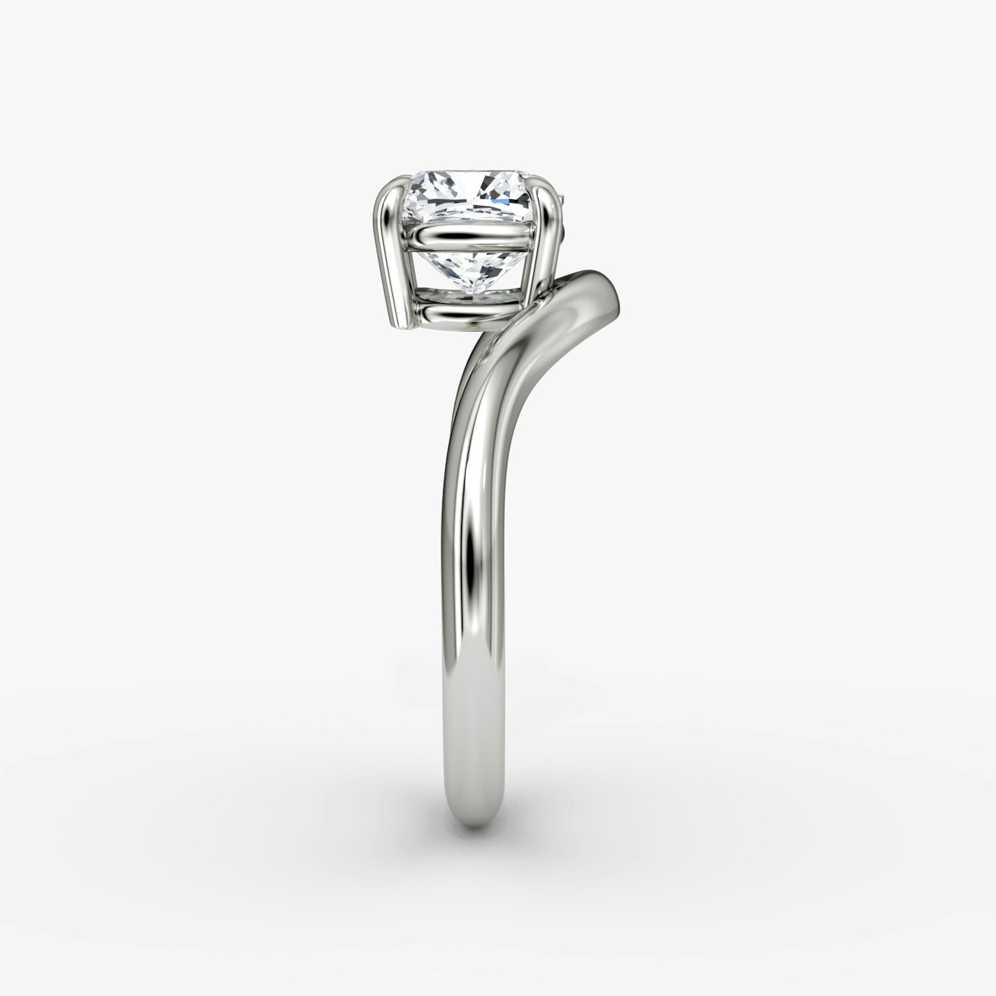 Curve | Cushion | Platin | bandAccent: Ohne Pavé-Besatz | diamondOrientation: vertical | caratWeight: other