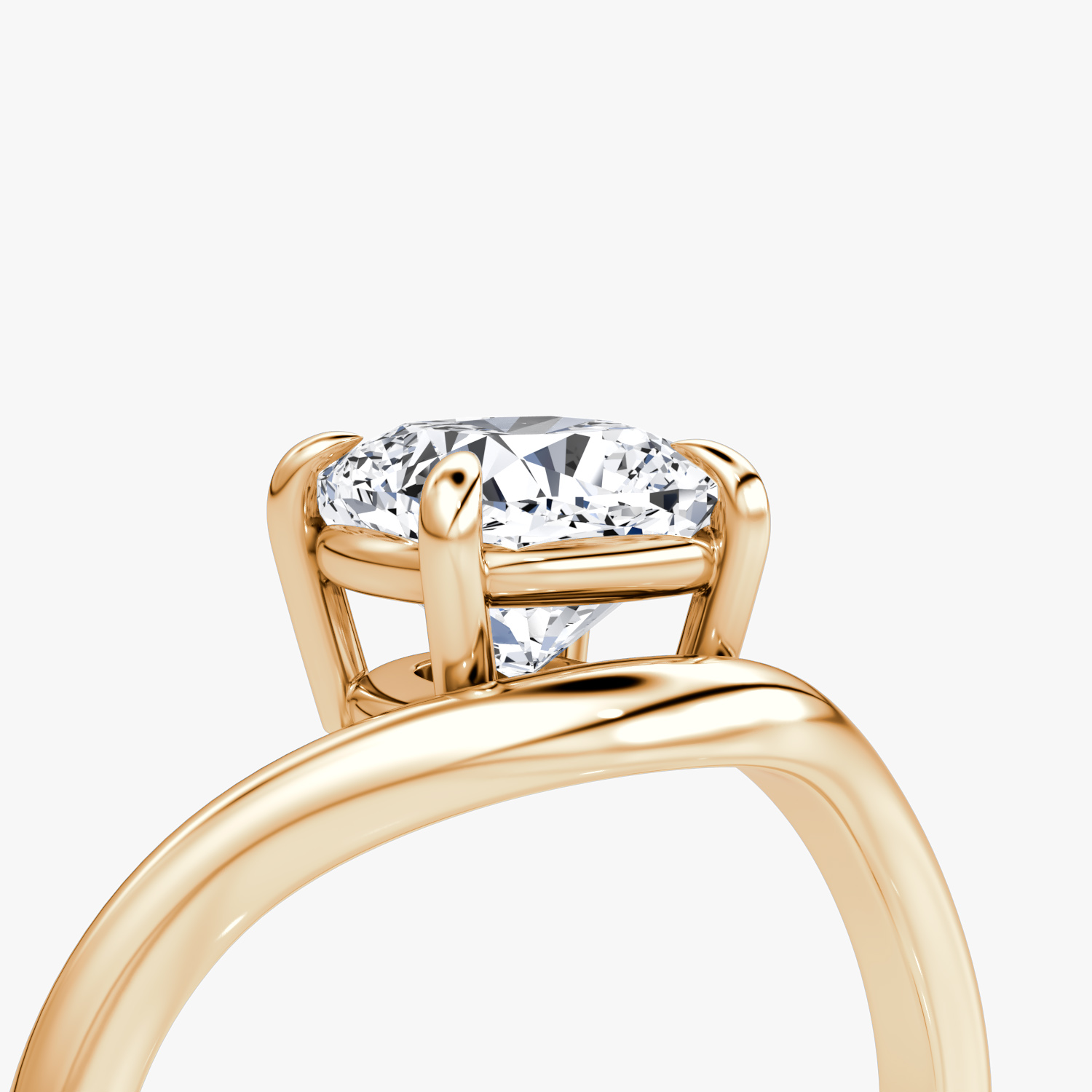 The Curve | Cushion | 14k | Rose Gold | bandAccent: Plain | diamondOrientation: vertical | caratWeight: other