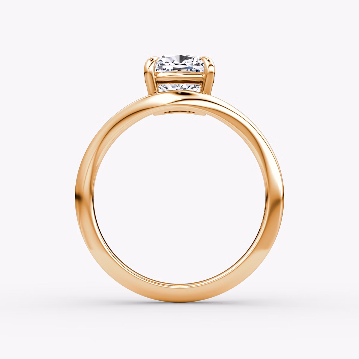 Curve | Cushion | 14k | Roségold | bandAccent: Ohne Pavé-Besatz | diamondOrientation: vertical | caratWeight: other