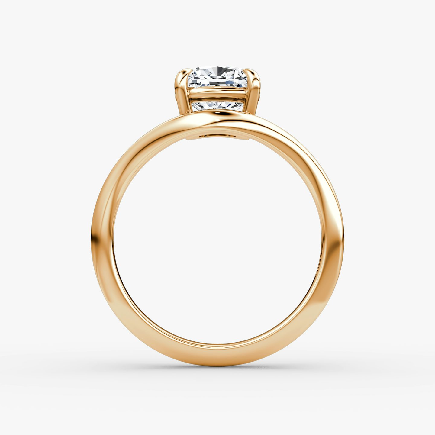 Curve | Cushion | 14k | Roségold | bandAccent: Ohne Pavé-Besatz | diamondOrientation: vertical | caratWeight: other