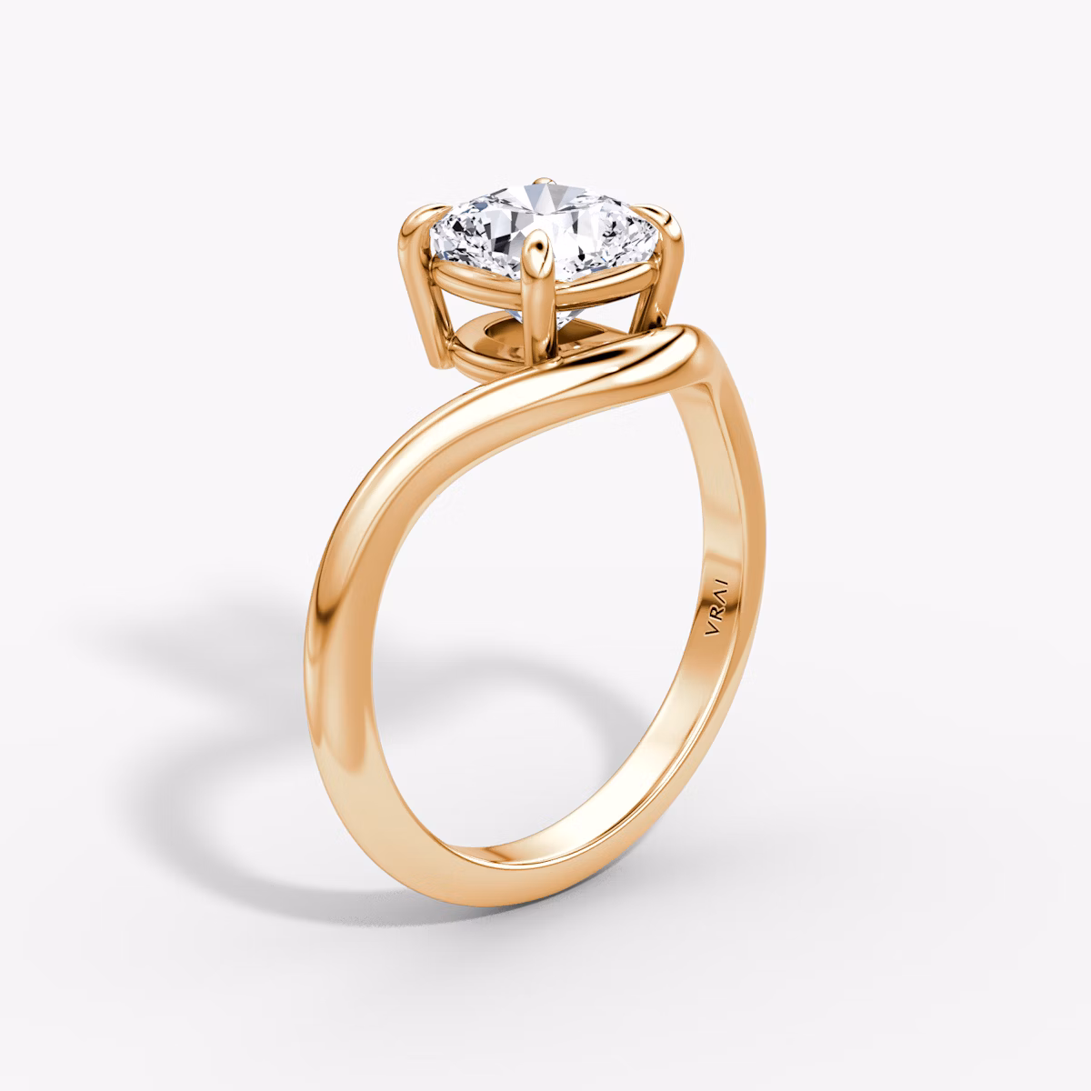 Curve | Cushion | 14k | Roségold | bandAccent: Ohne Pavé-Besatz | diamondOrientation: vertical | caratWeight: other