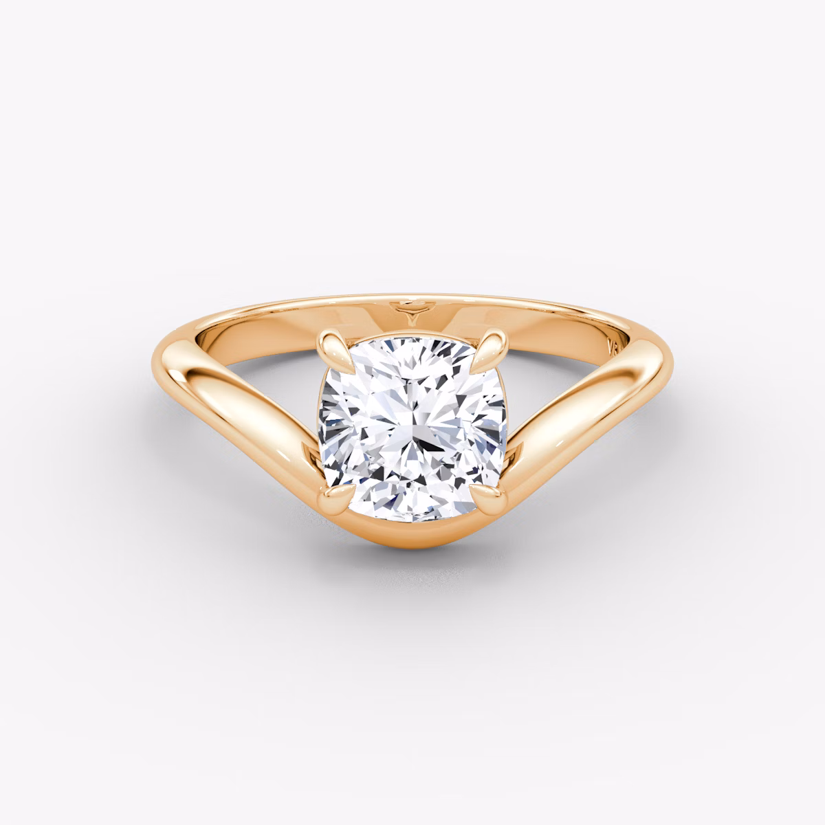 Curve | Cushion | 14k | Roségold | bandAccent: Ohne Pavé-Besatz | diamondOrientation: vertical | caratWeight: other