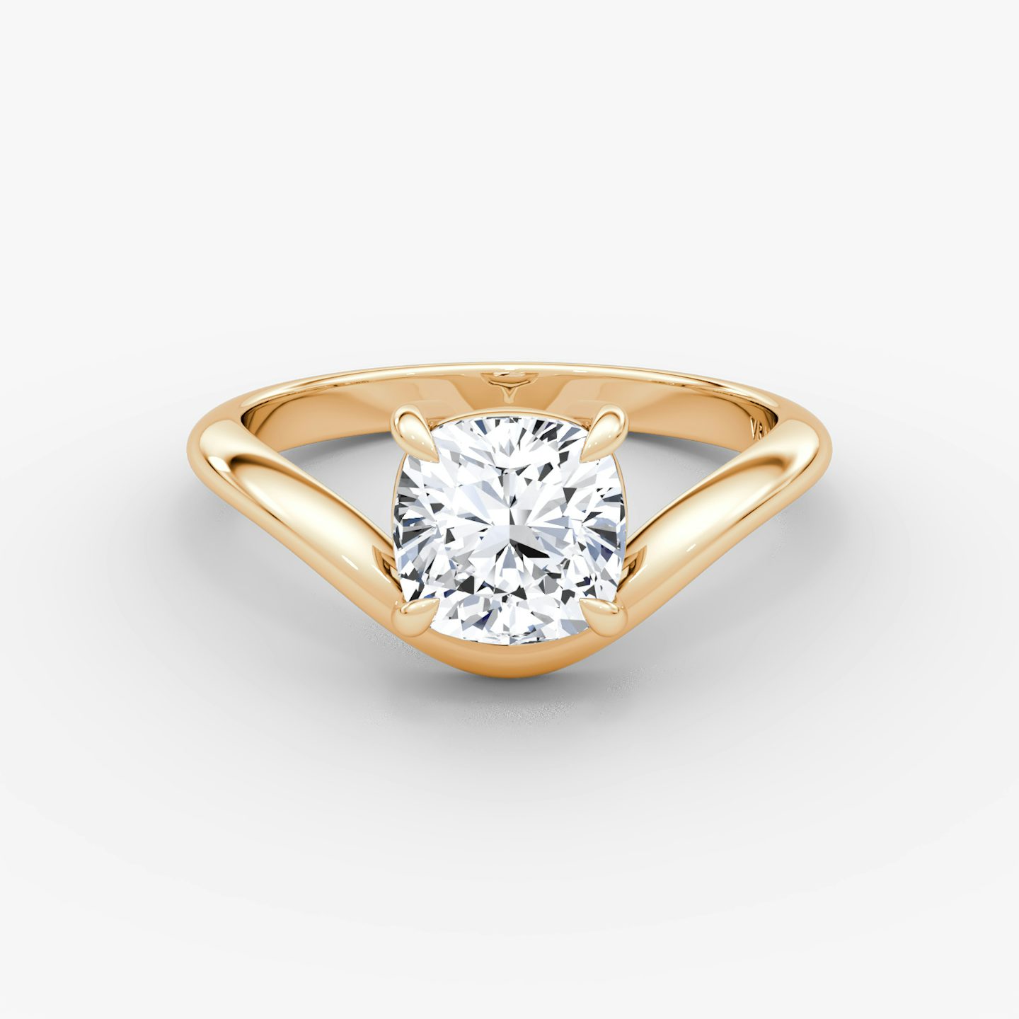 Curve | Cushion | 14k | Roségold | bandAccent: Ohne Pavé-Besatz | diamondOrientation: vertical | caratWeight: other