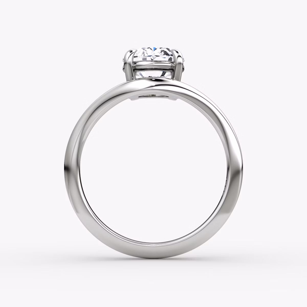 Curve | Oval | Platin | bandAccent: Ohne Pavé-Besatz | diamondOrientation: vertical | caratWeight: other