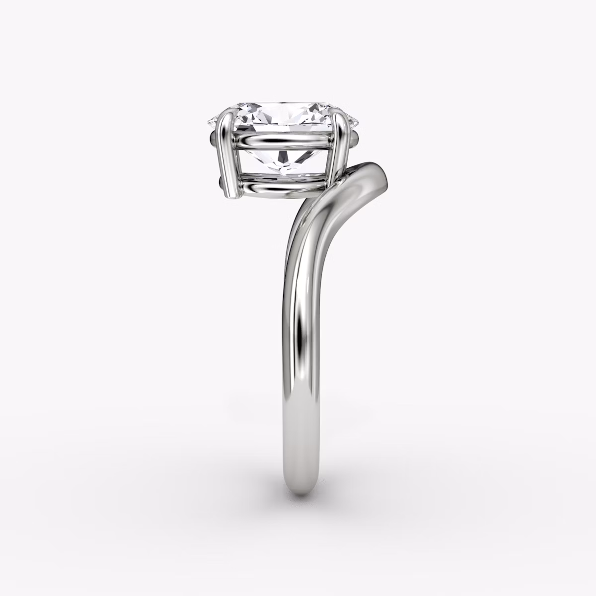 Curve | Oval | Platin | bandAccent: Ohne Pavé-Besatz | diamondOrientation: vertical | caratWeight: other