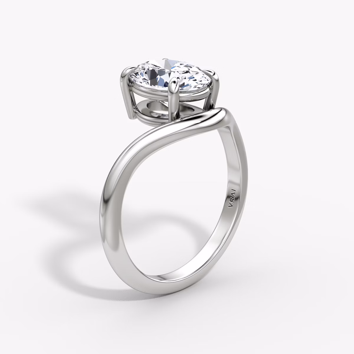Curve | Oval | Platin | bandAccent: Ohne Pavé-Besatz | diamondOrientation: vertical | caratWeight: other