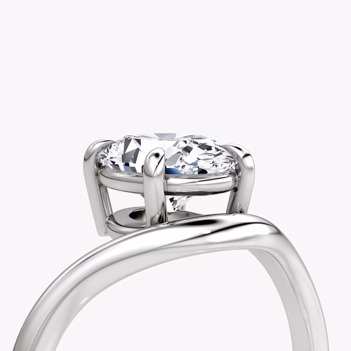 Curve | Oval | Platin | bandAccent: Ohne Pavé-Besatz | diamondOrientation: vertical | caratWeight: other