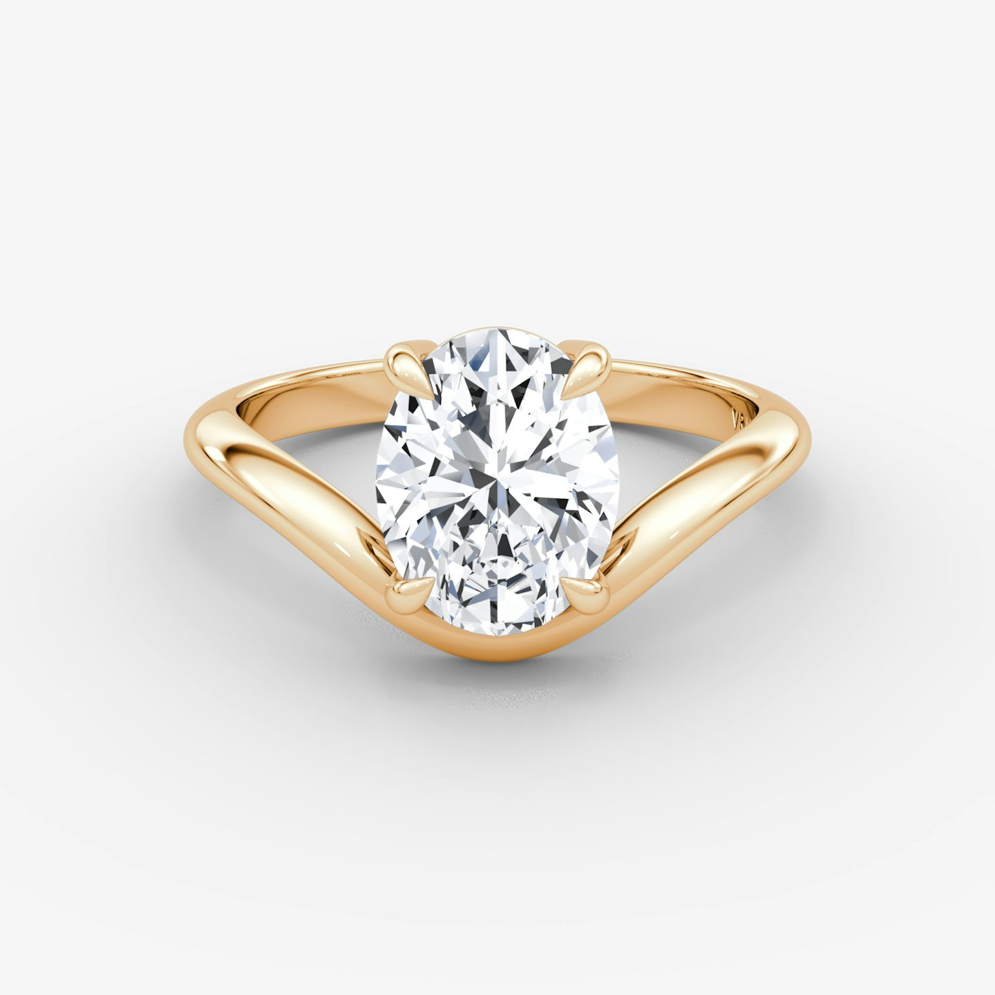 Curve | Oval | 14k | Roségold | bandAccent: Ohne Pavé-Besatz | diamondOrientation: vertical | caratWeight: other
