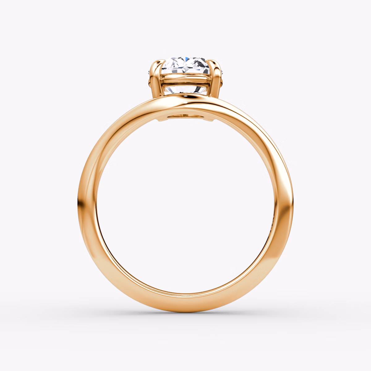 Curve | Oval | 14k | Roségold | bandAccent: Ohne Pavé-Besatz | diamondOrientation: vertical | caratWeight: other