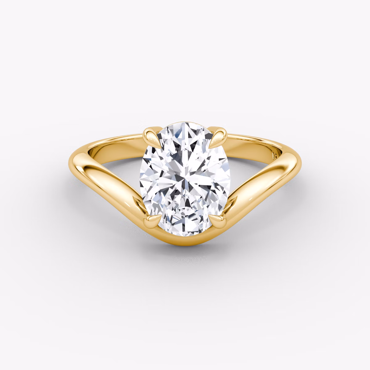 Curve | Oval | 18k | Gelbgold | bandAccent: Ohne Pavé-Besatz | diamondOrientation: vertical | caratWeight: other
