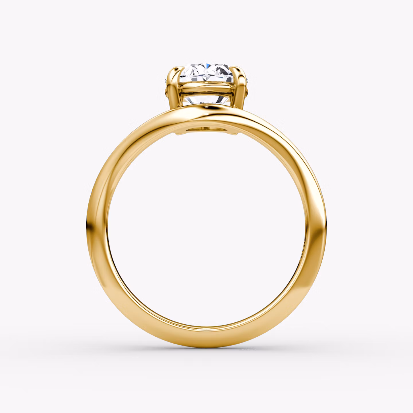 Curve | Oval | 18k | Gelbgold | bandAccent: Ohne Pavé-Besatz | diamondOrientation: vertical | caratWeight: other