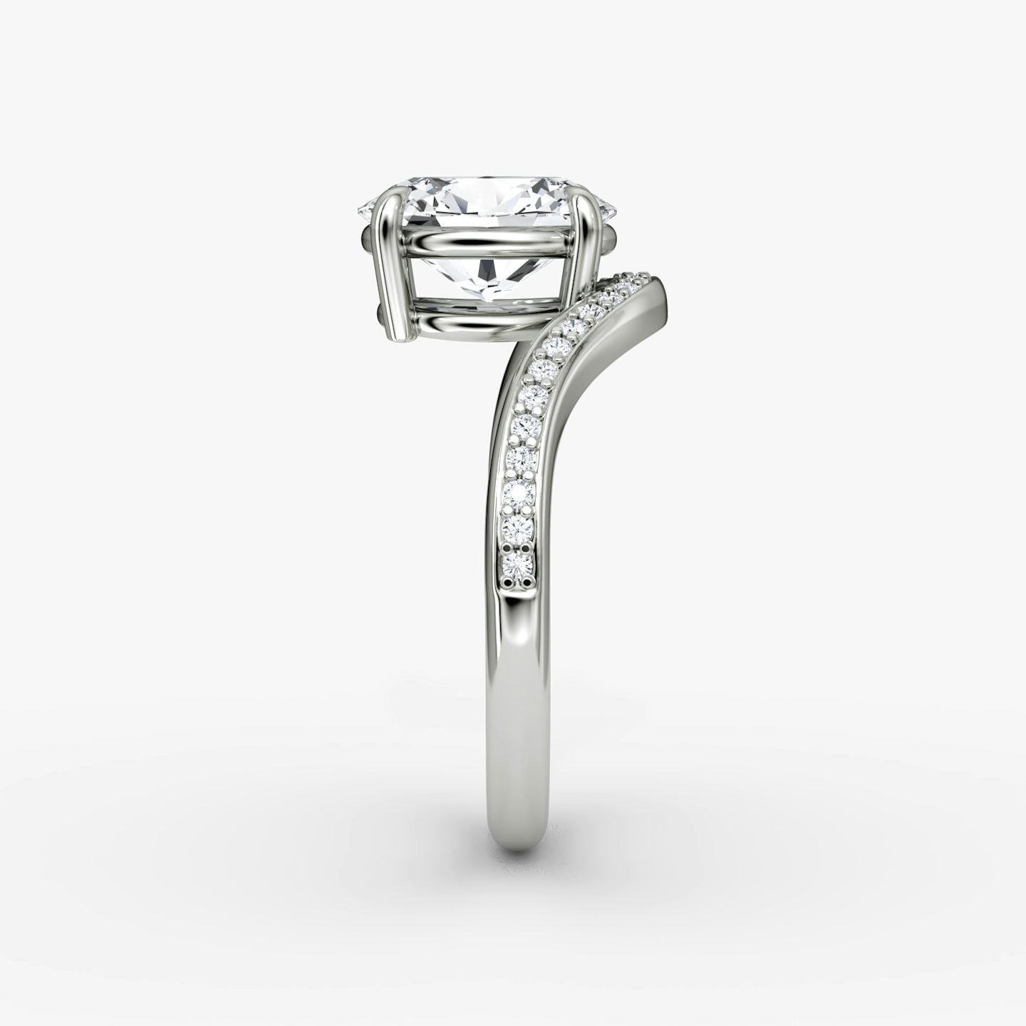 Curve | Oval | Platin | bandAccent: Mit Pavé-Besatz | diamondOrientation: vertical | caratWeight: other