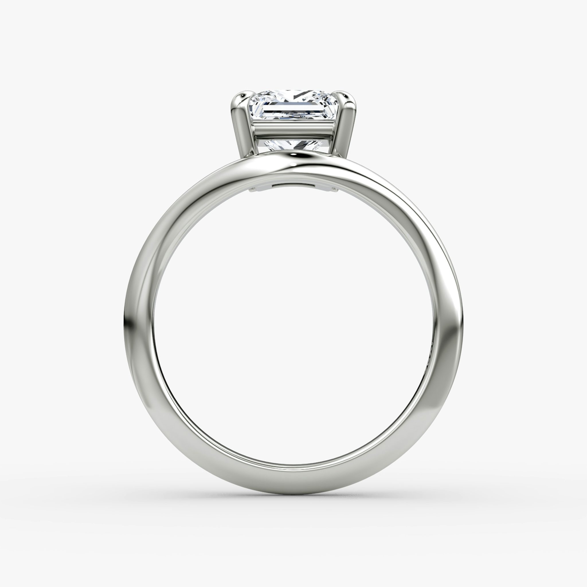 The Curve | Princess | 18k | White Gold | bandAccent: Plain | diamondOrientation: vertical | caratWeight: other
