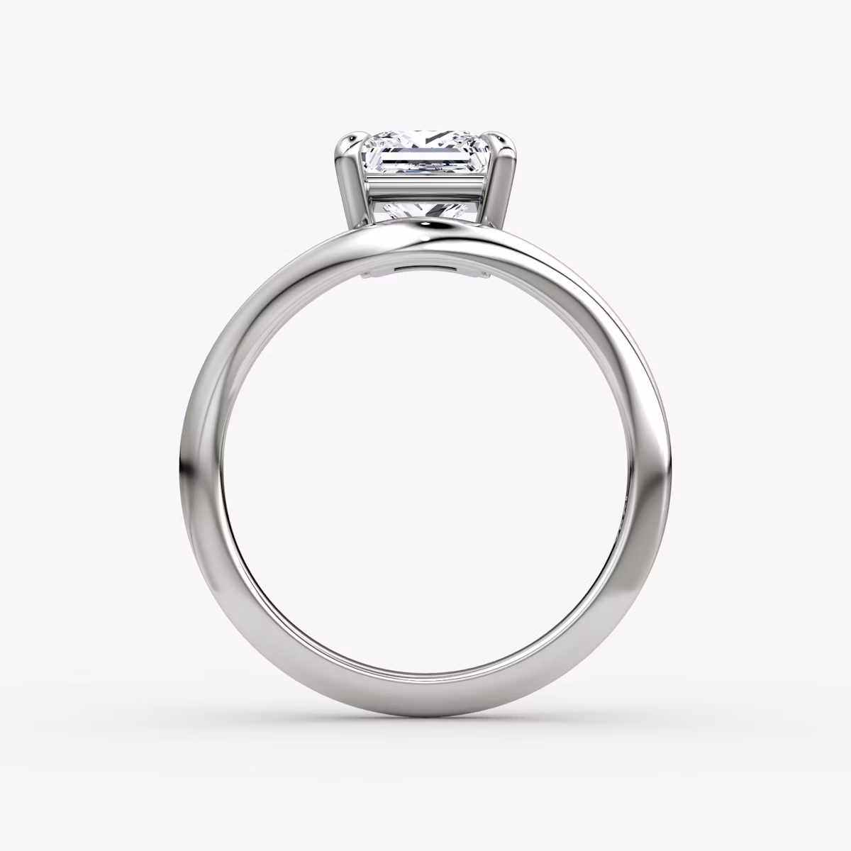 Curve | Princess | Platin | bandAccent: Ohne Pavé-Besatz | diamondOrientation: vertical | caratWeight: other