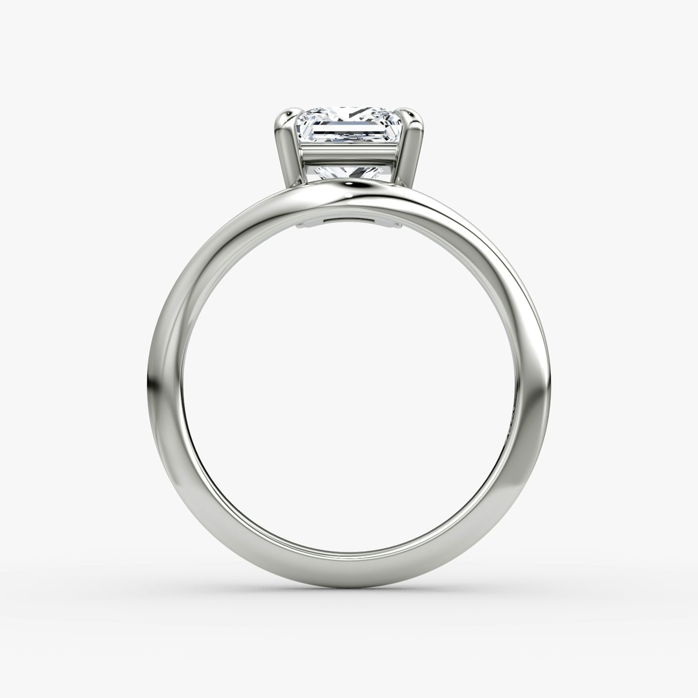 Curve | Princess | Platin | bandAccent: Ohne Pavé-Besatz | diamondOrientation: vertical | caratWeight: other