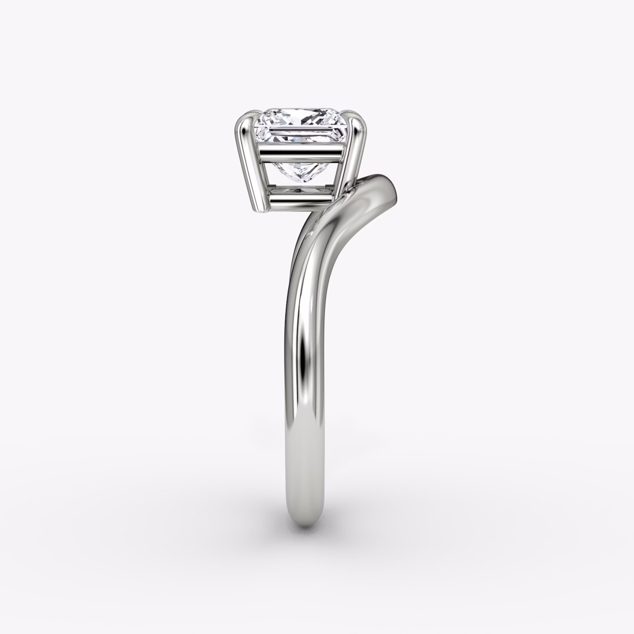 The Curve | Princess | Platinum | bandAccent: Plain | diamondOrientation: vertical | caratWeight: other